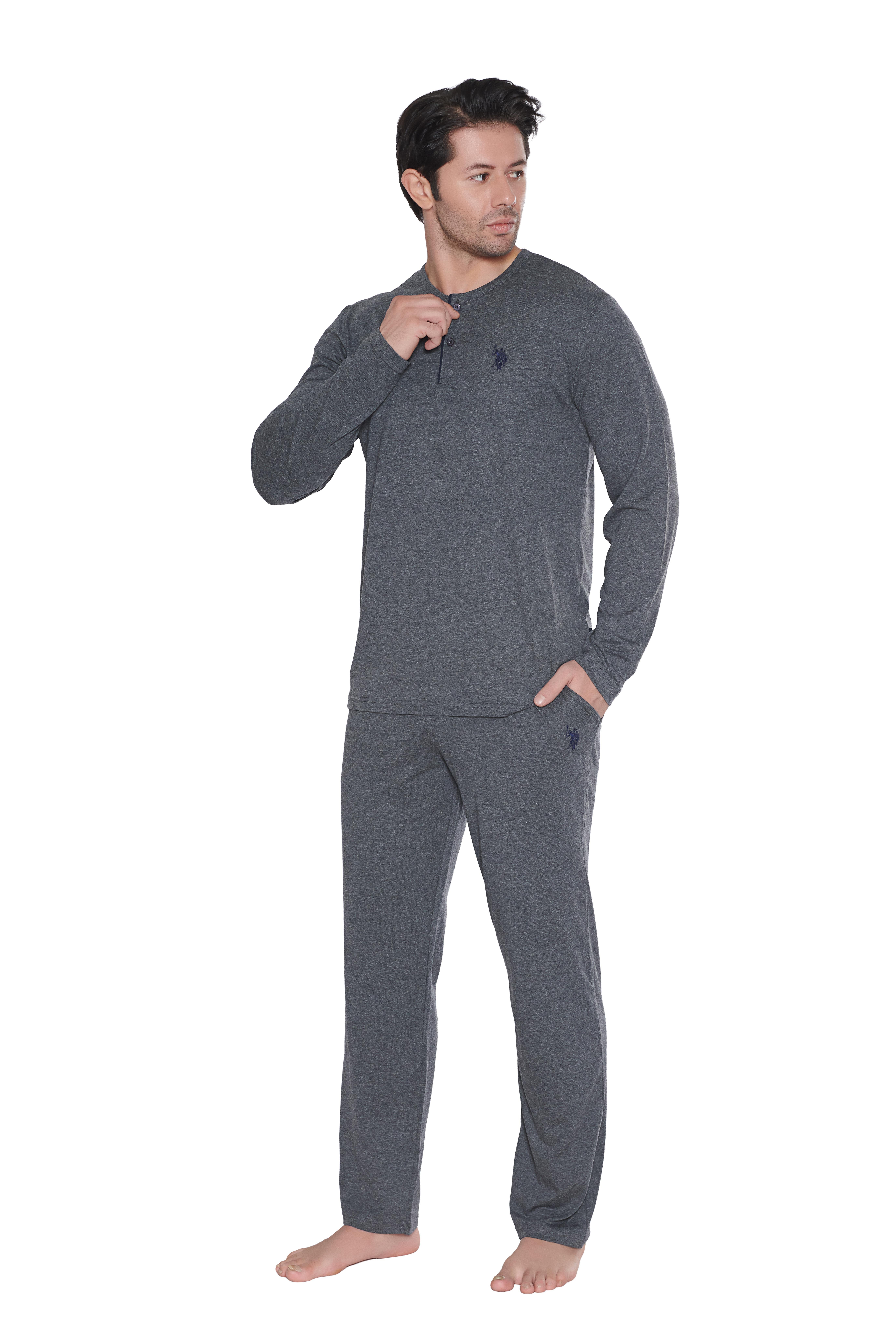 U.S. Polo Assn. Erkek Antrasit Melanj Pijama Takım  - US.01.18861.INT 101