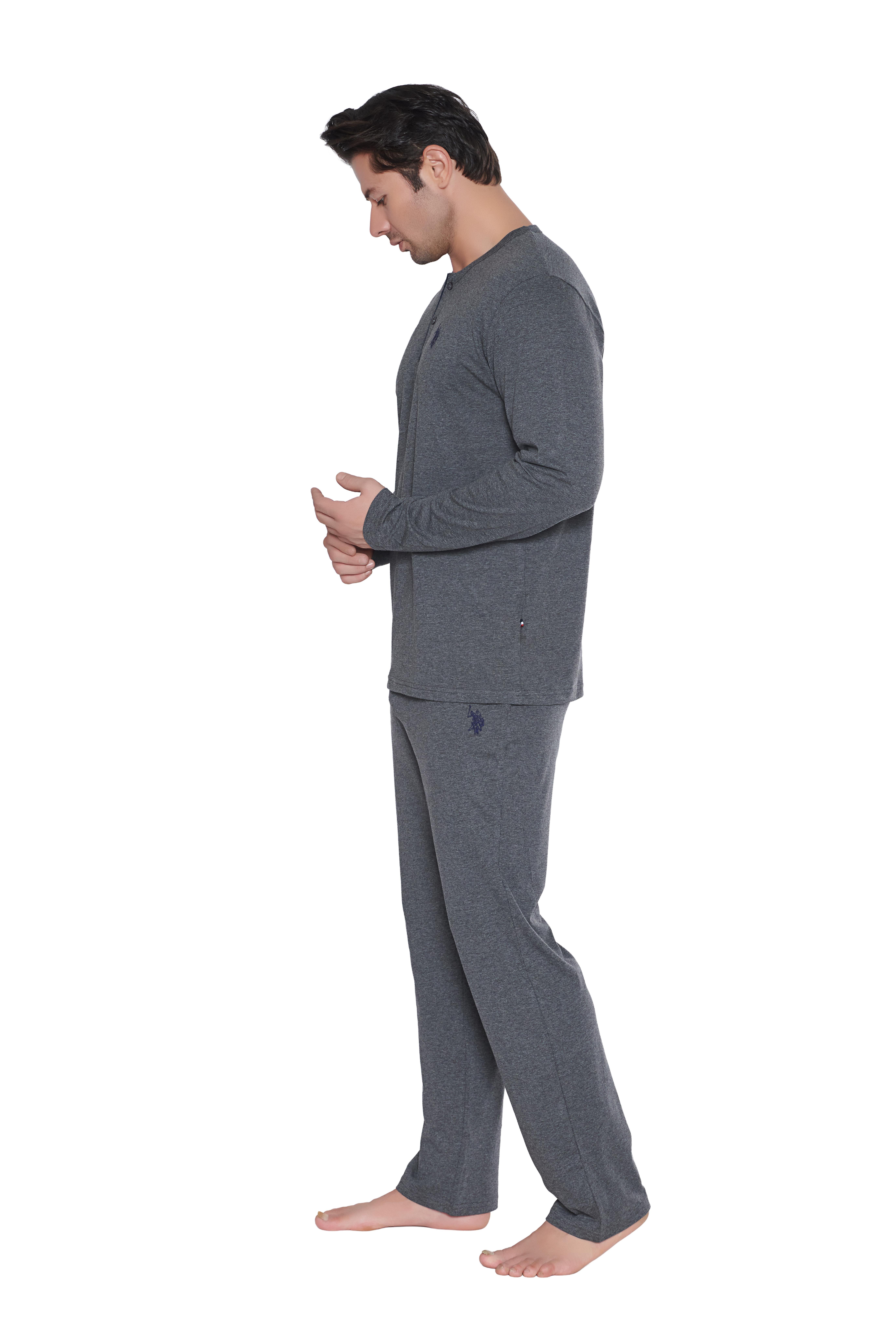 U.S. Polo Assn. Erkek Antrasit Melanj Pijama Takım  - US.01.18861.INT 101