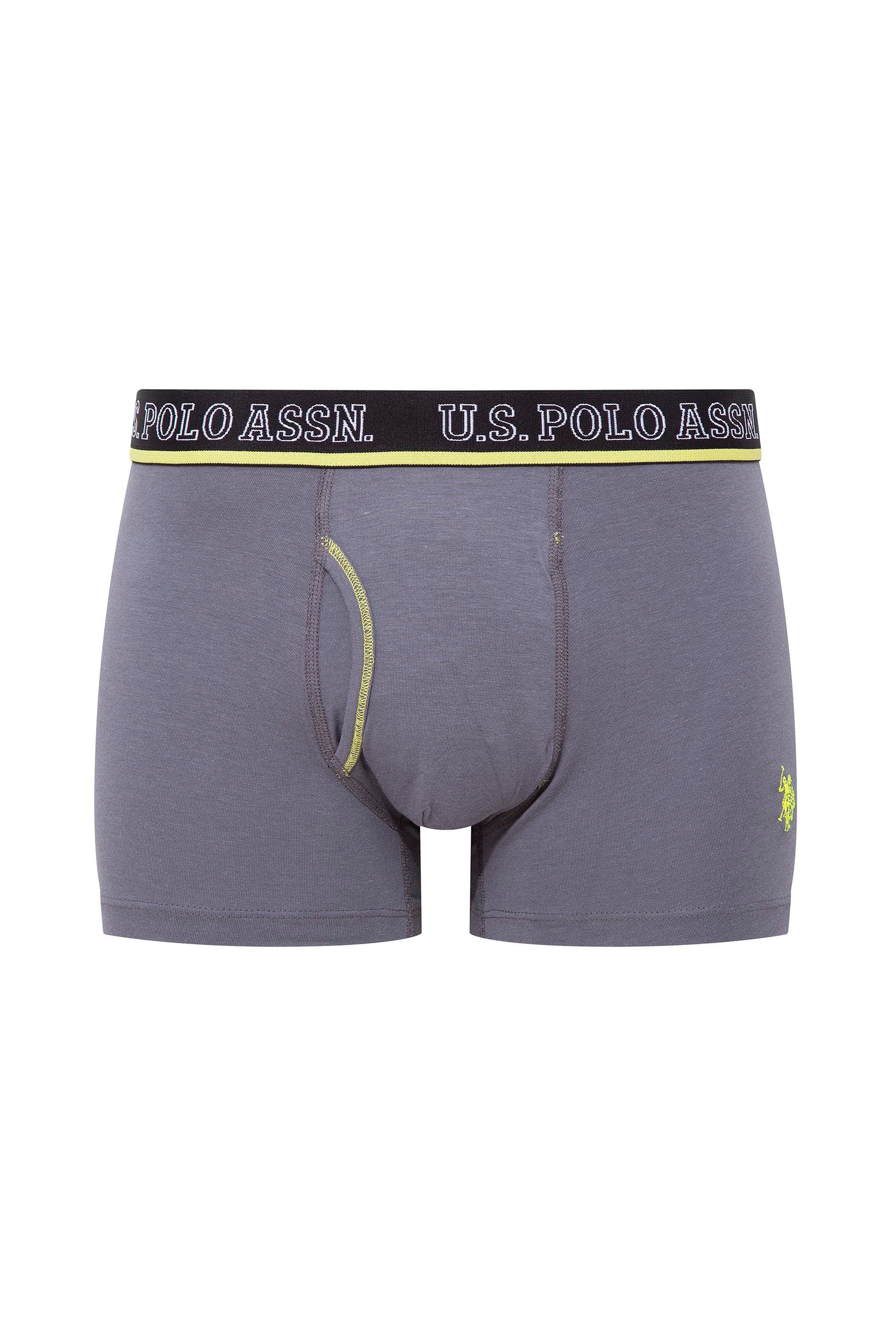 U.S. POLO ASSN. Erkek Antrasit-Saks-Siyah 3 lü Boxer  - US.01.80508 561