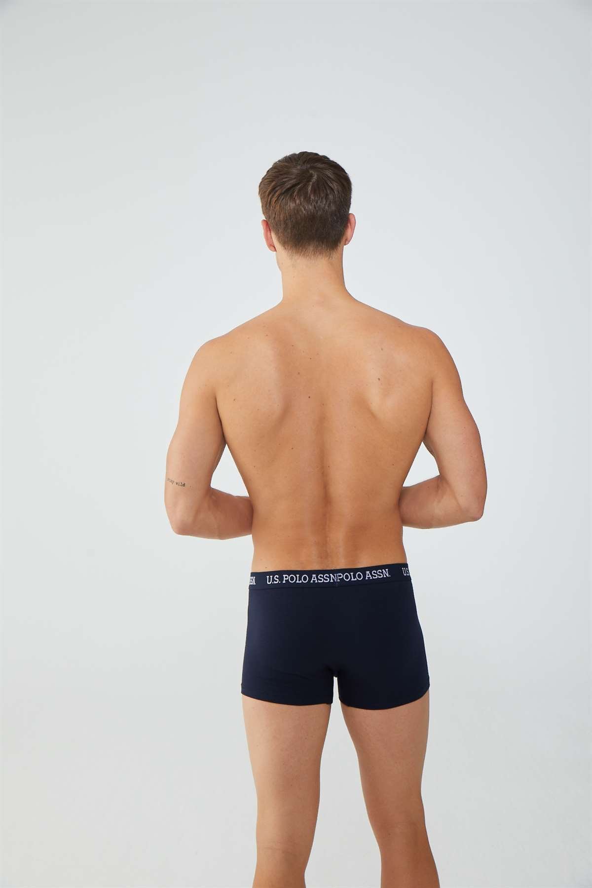 U.S. Polo Assn. Erkek Baskılı-Lacivert 2'li Boxer - US.01.80476