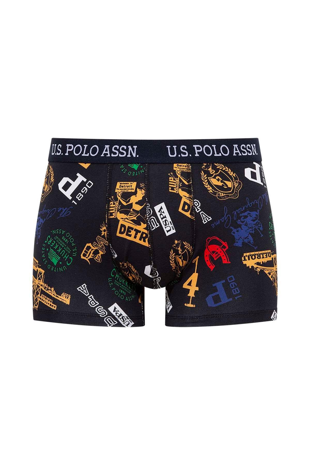 U.S. Polo Assn. Erkek Baskılı-Lacivert 2'li Boxer - US.01.80476