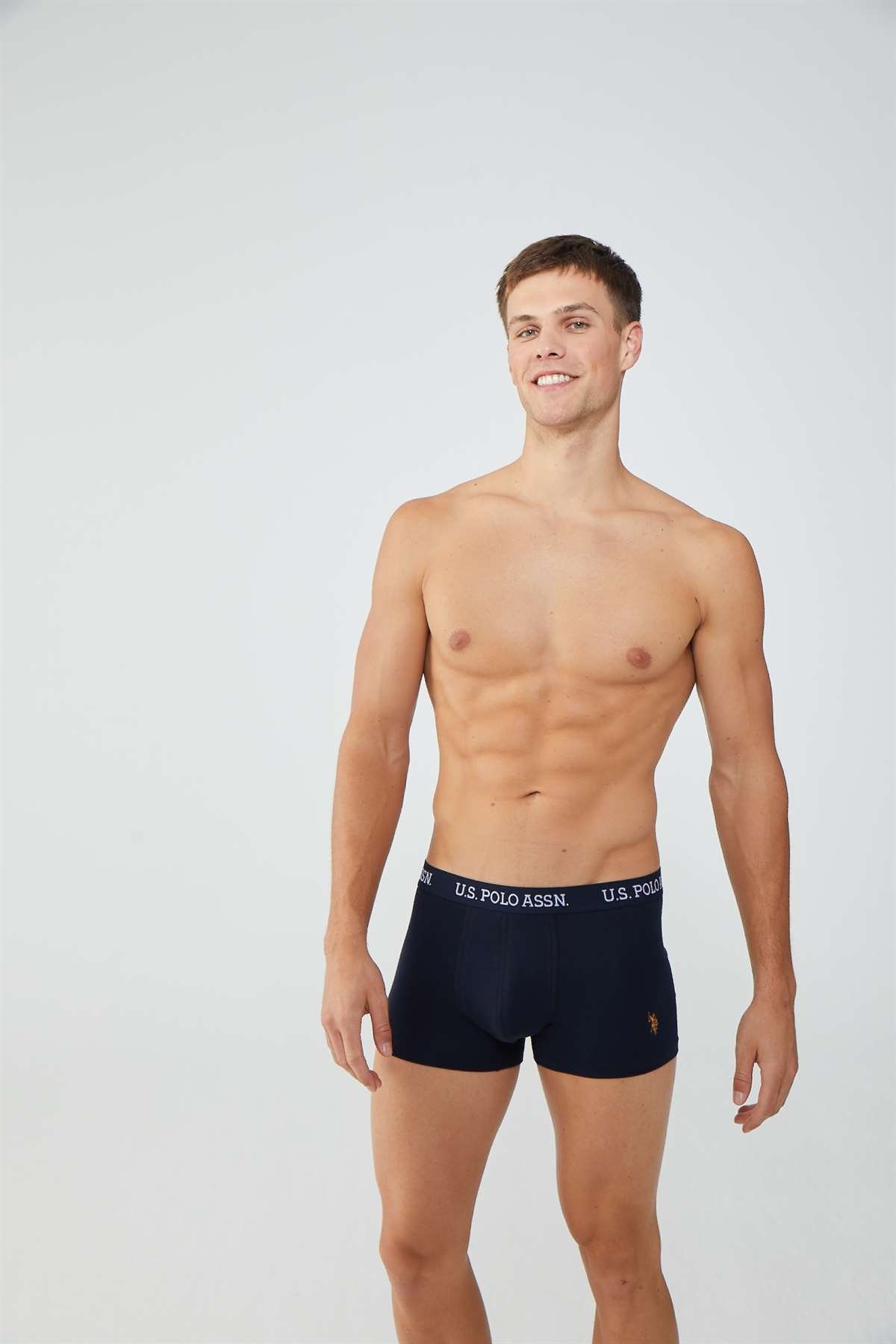U.S. Polo Assn. Erkek Baskılı-Lacivert 2'li Boxer - US.01.80476