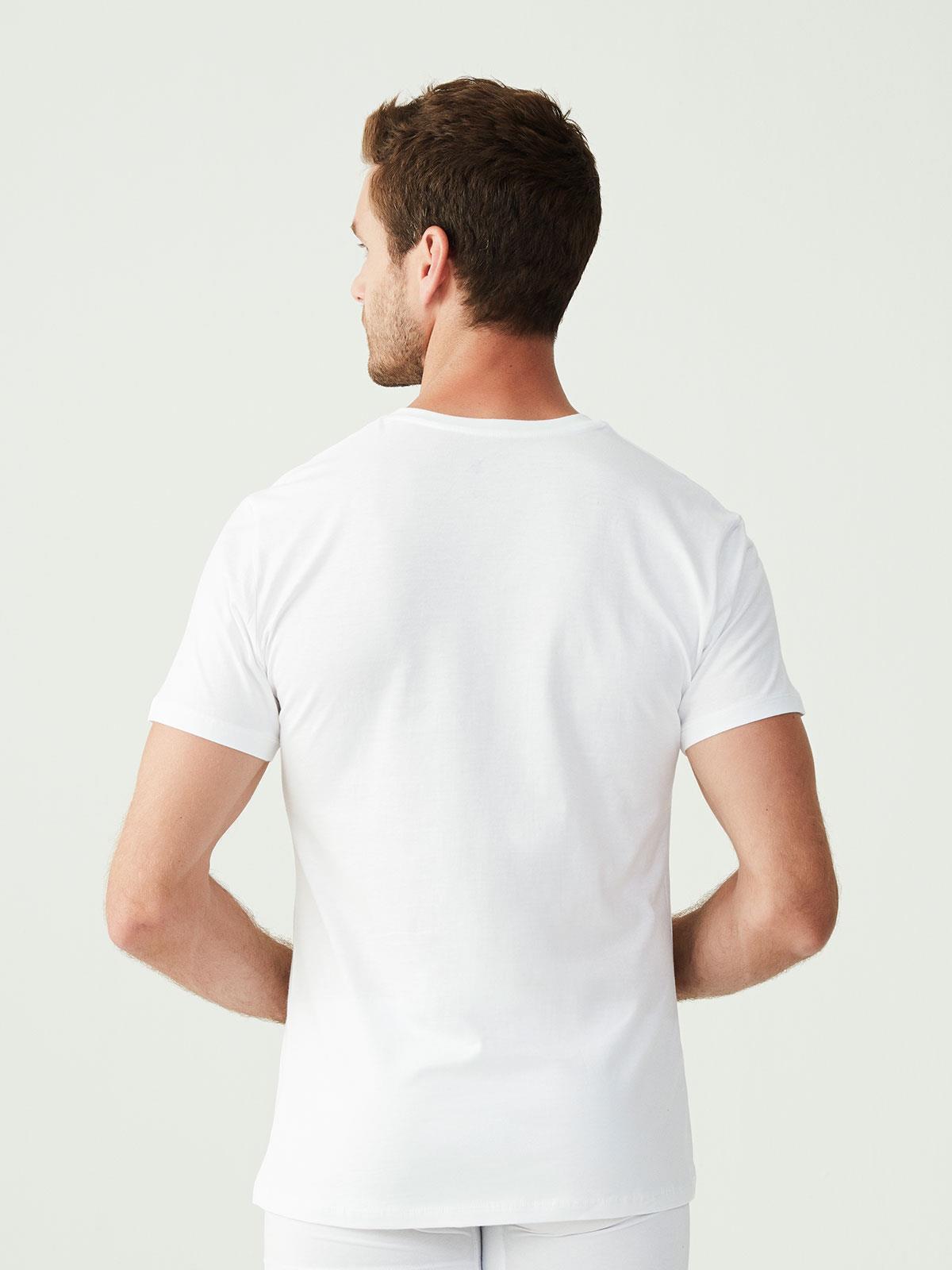 U.S. Polo Assn. Erkek Beyaz 2 li Yuvarlak Yaka T-shırt  - US.01.90002 120