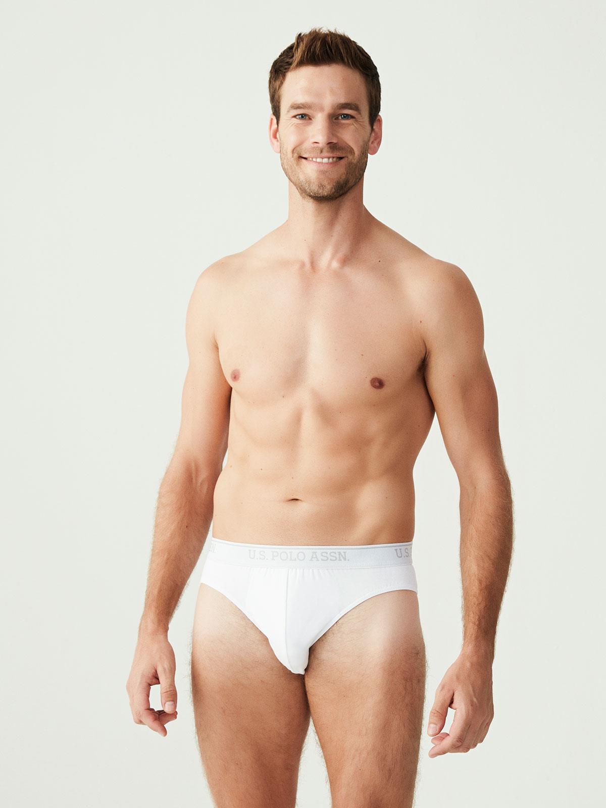 U.S. Polo Assn. - Erkek Beyaz 3 Lü Slıp - US.01.90003