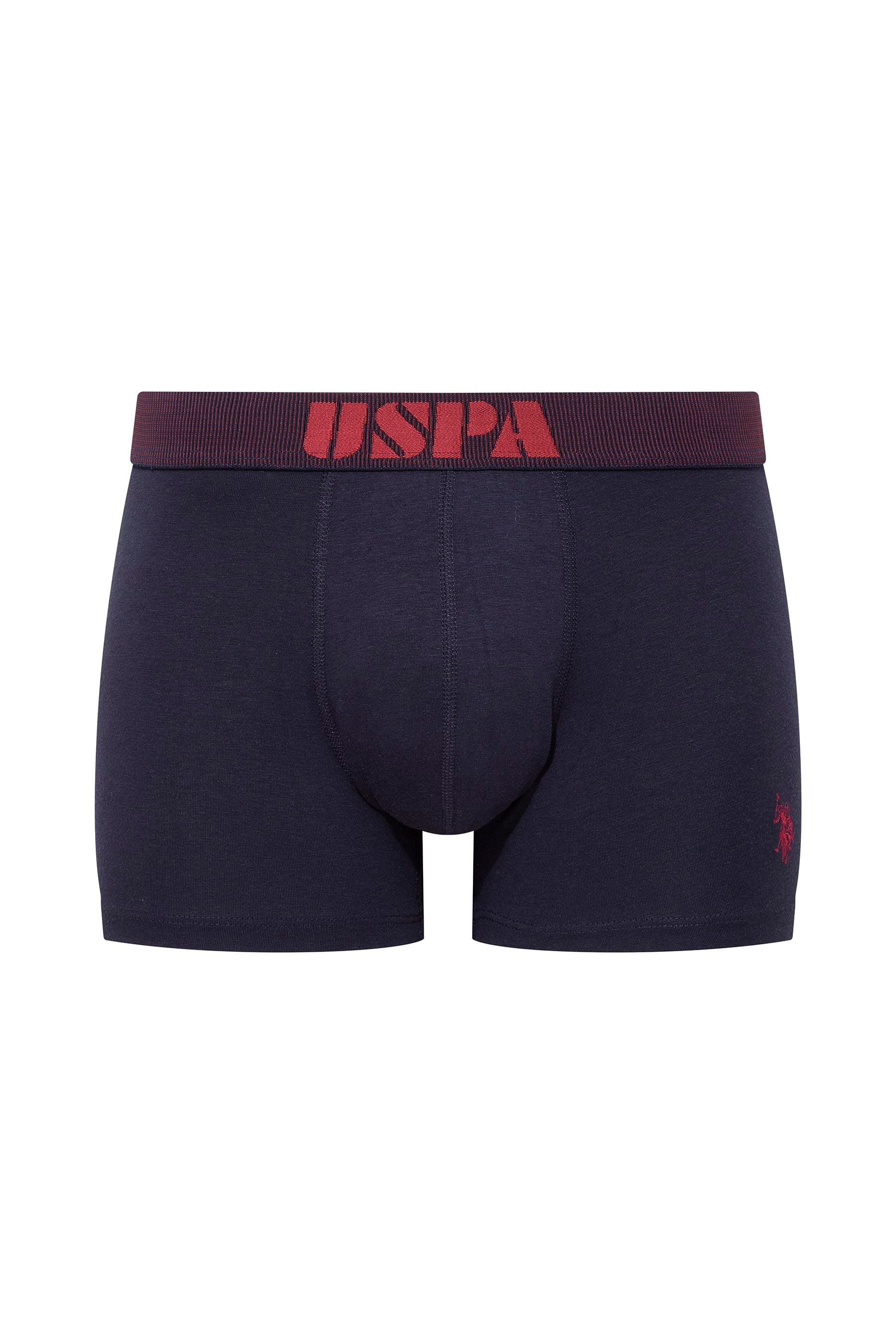 U.S. POLO ASSN. Erkek Bordo-Lacivert-Antrasit 3 lü Boxer  - US.01.80521 562