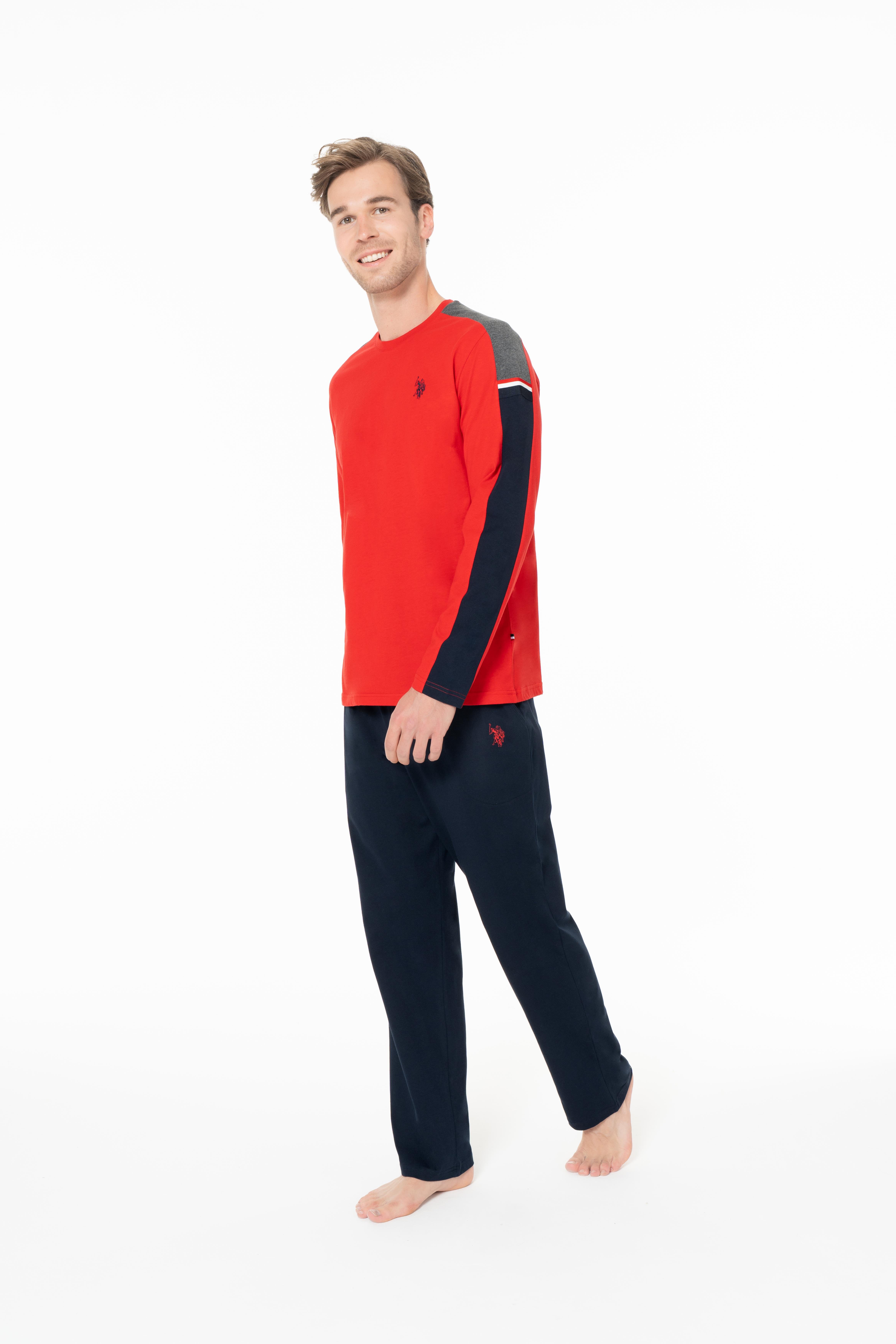 U.S. Polo Assn. Erkek Kırmızı Pijama Takım  - US.01.18957.26K 160