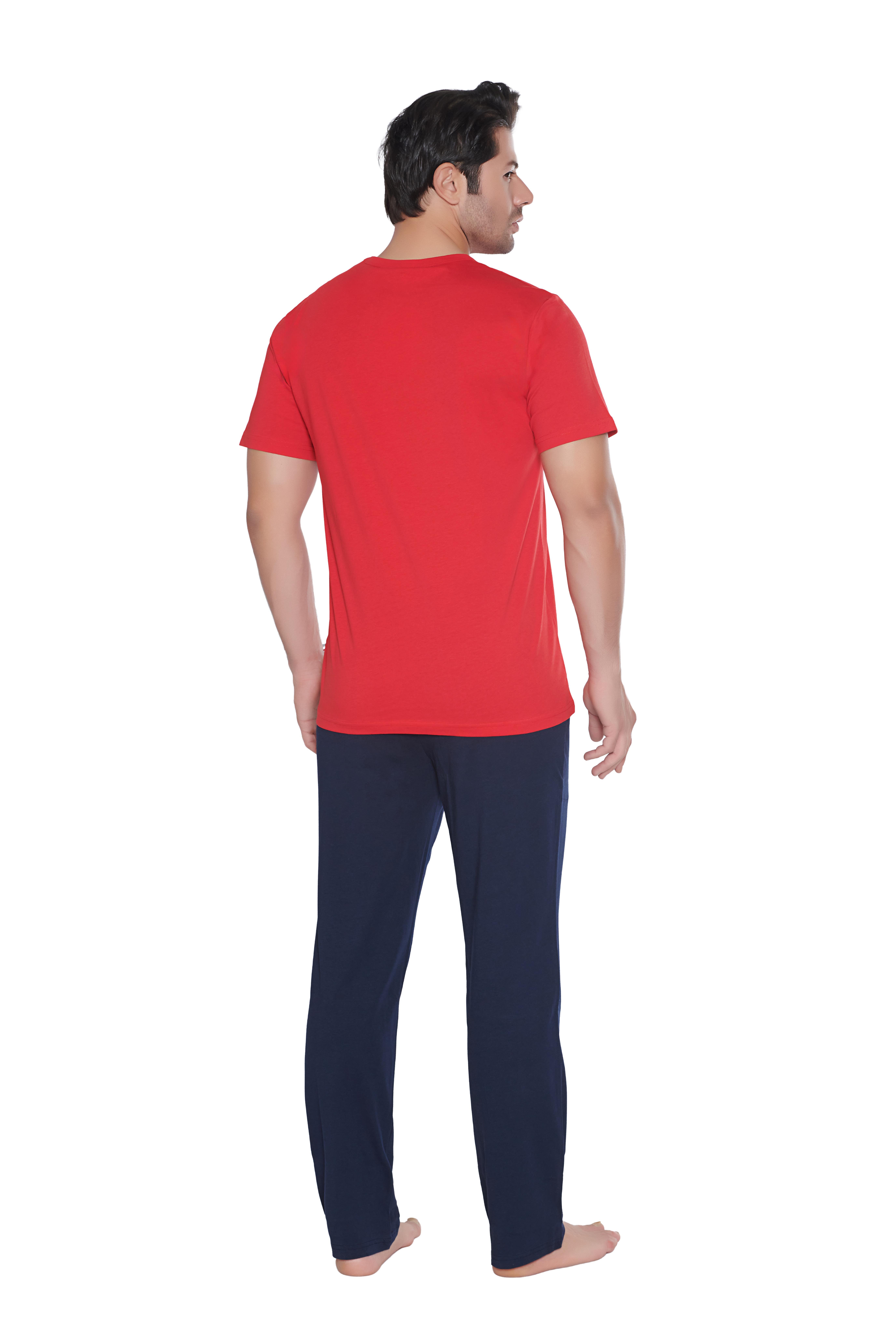 U.S. Polo Assn. Erkek Kırmızı Yuvarlak Yaka Pijama Takım  - US.01.18860.INT 160