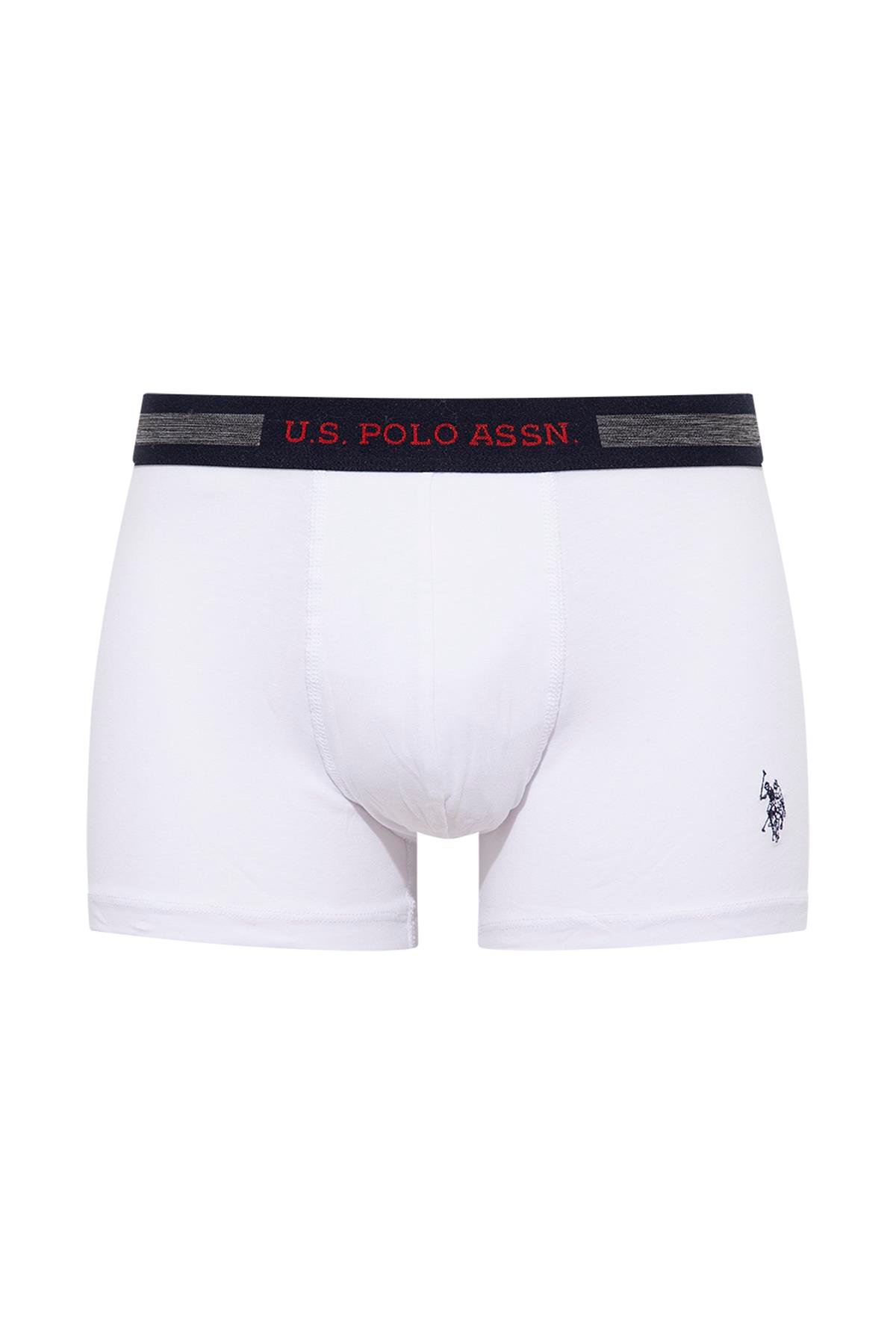 U.S. Polo Assn. - Erkek Lacivert - Beyaz - Gri Melanj 3 Lü Boxer - US.01.90004