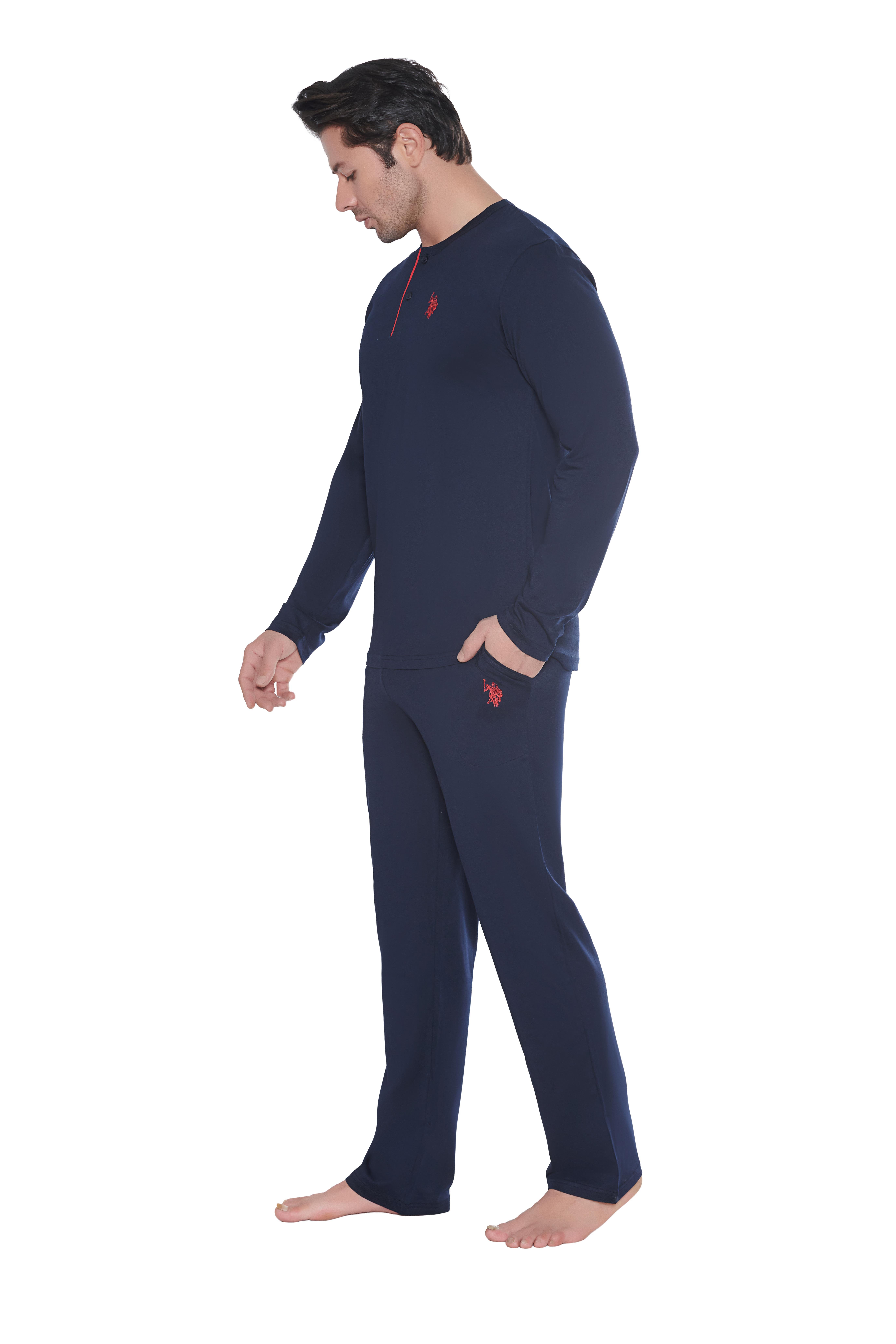 U.S. Polo Assn. Erkek Lacivert Pijama Takım  - US.01.18861.INT 240