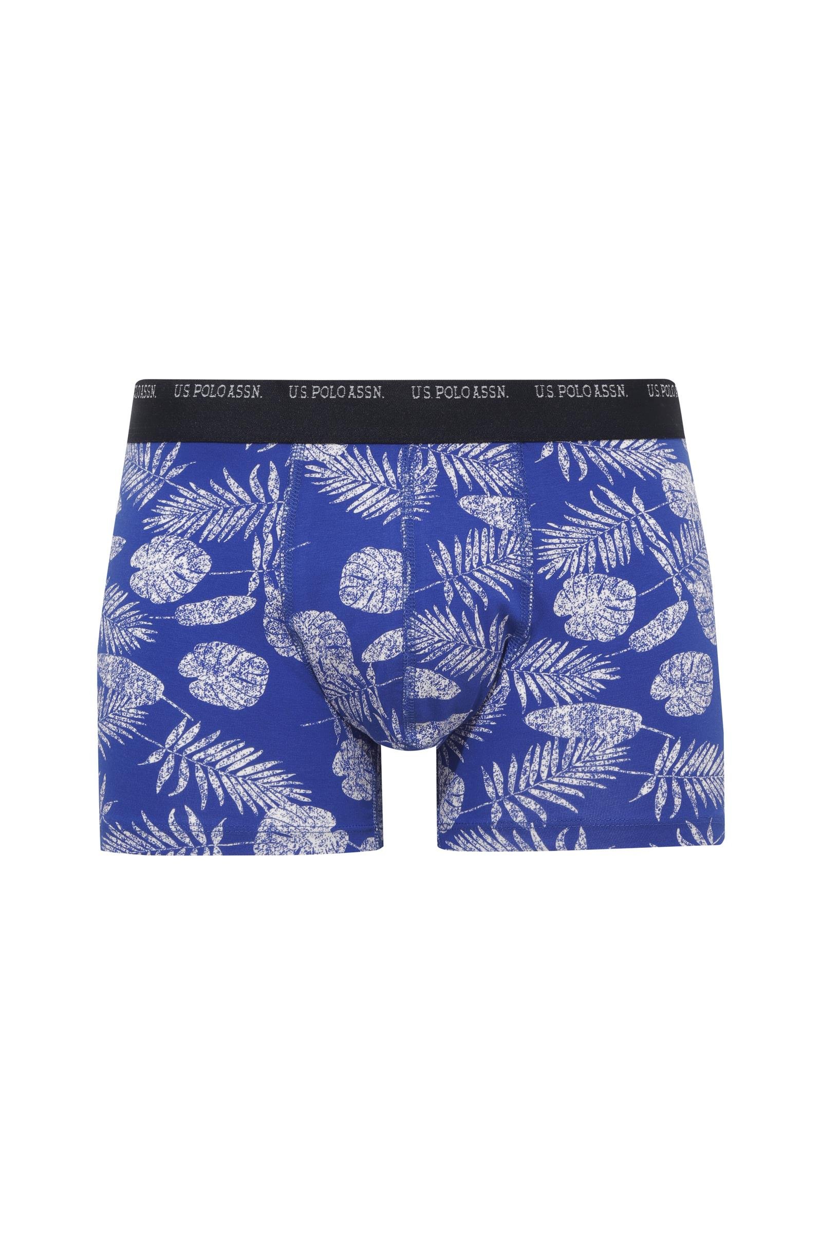 U.S. Polo Assn.  Erkek Lacivert-Sax-Antrasit-Melanj 3 lü Boxer  - US.01.80536.INT 201