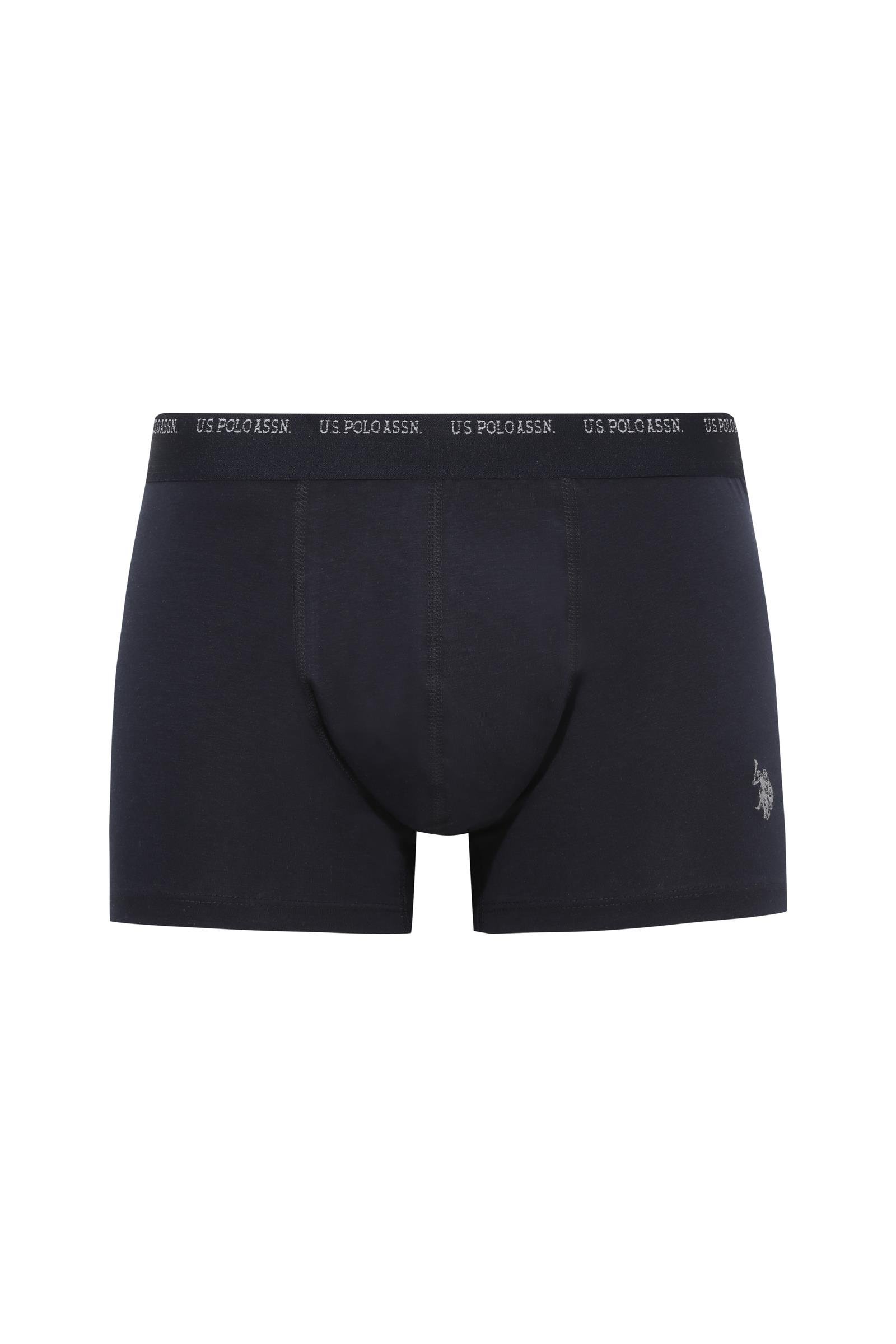 U.S. Polo Assn.  Erkek Lacivert-Sax-Antrasit-Melanj 3 lü Boxer  - US.01.80536.INT 201