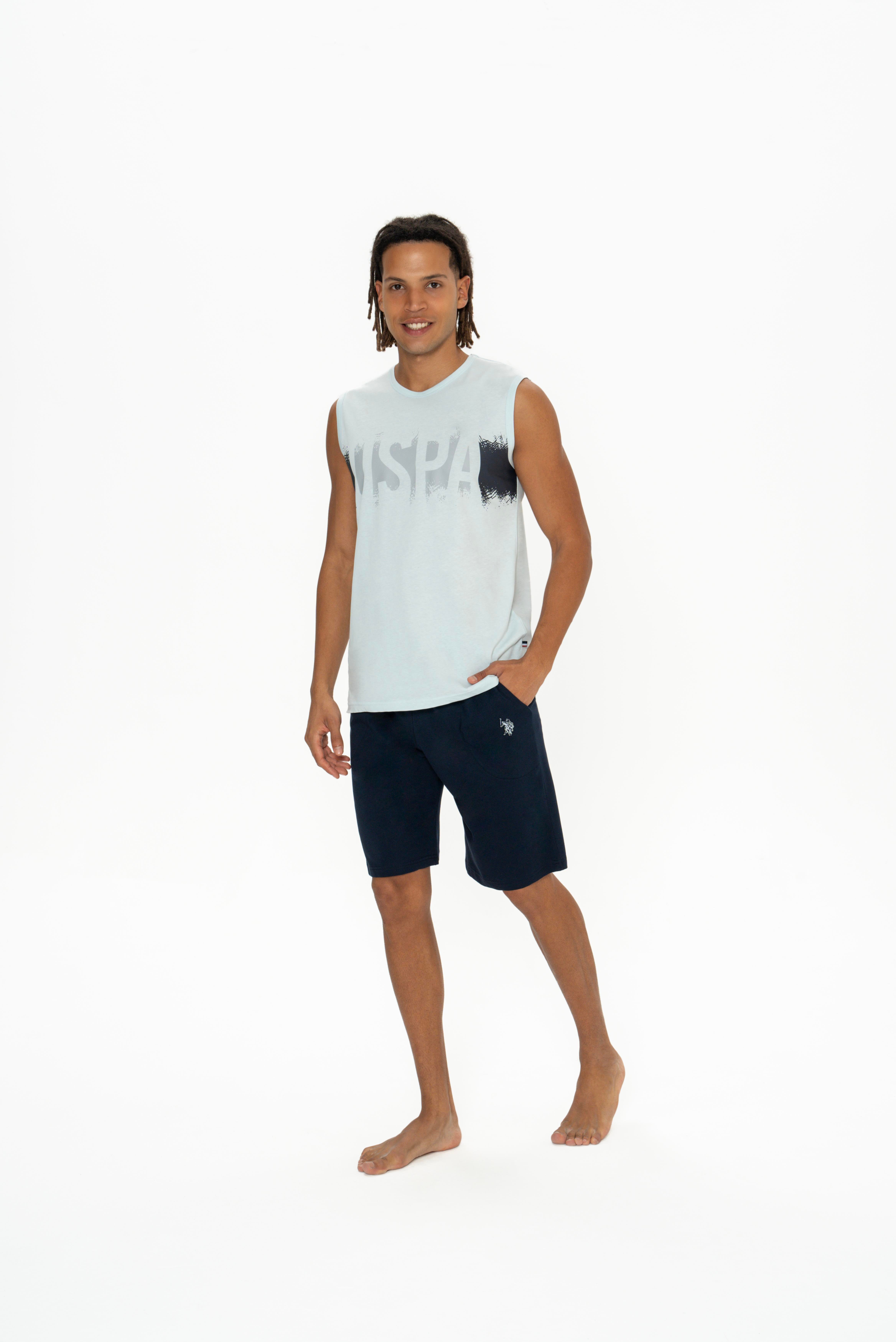 U.S. Polo Assn. Erkek Mavi Şort Takım  - US.01.18885.25Y 180