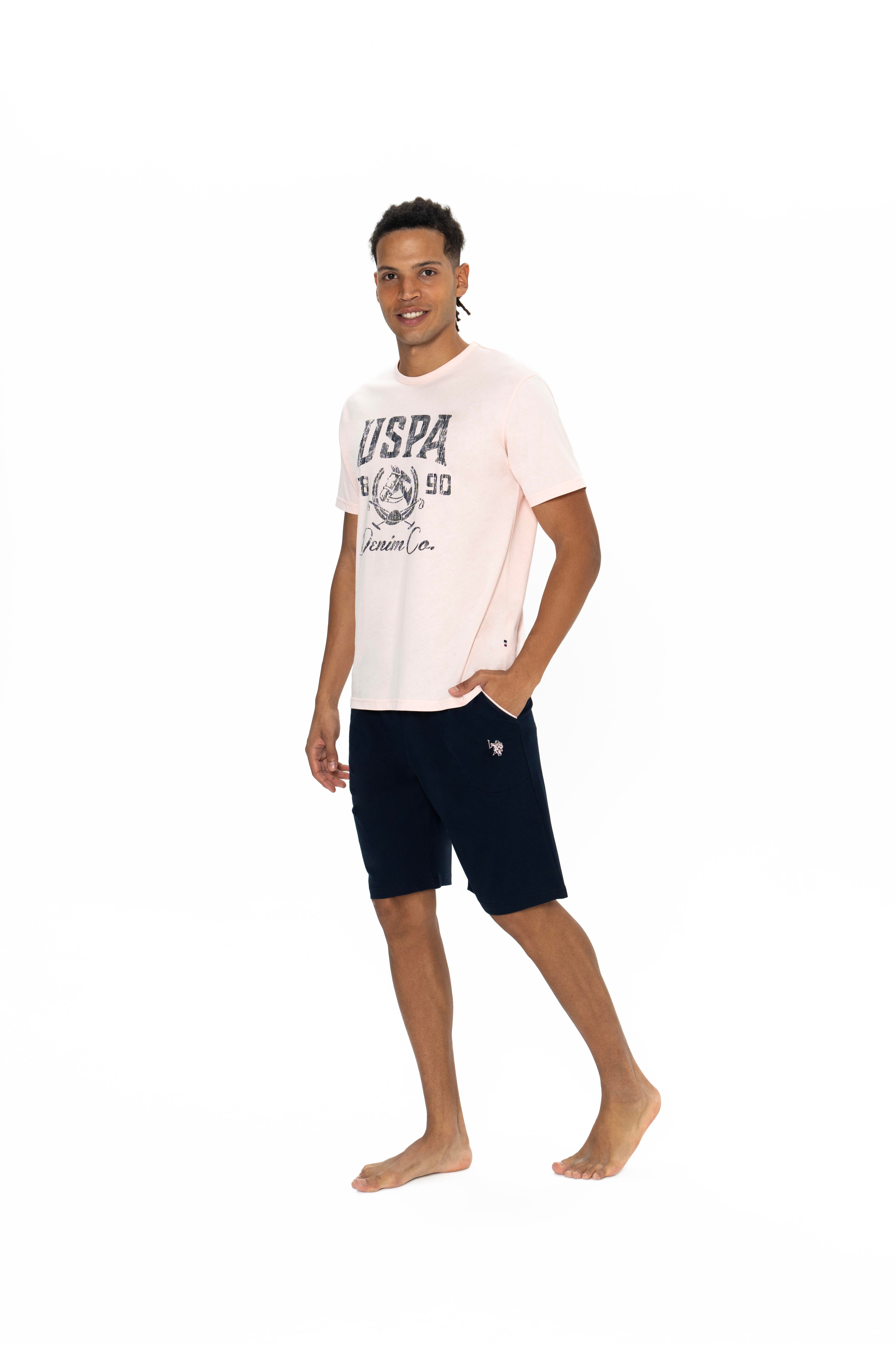 U.S. Polo Assn. Erkek Pembe Şort Takım  - US.01.18877.25Y 300