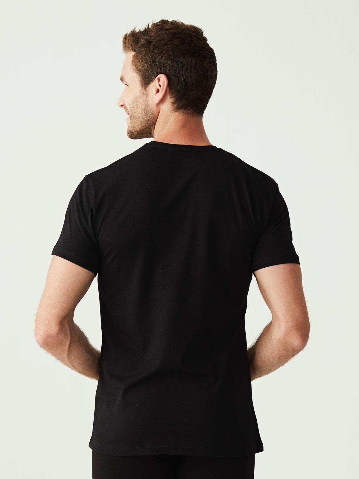 U.S. Polo Assn. Erkek Siyah 2 li Yuvarlak Yaka T-shırt  - US.01.90002 140