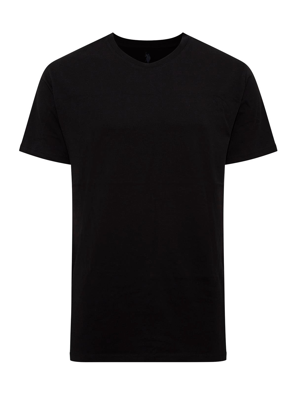 U.S. Polo Assn. Erkek Siyah 2 li Yuvarlak Yaka T-shırt  - US.01.90002 140