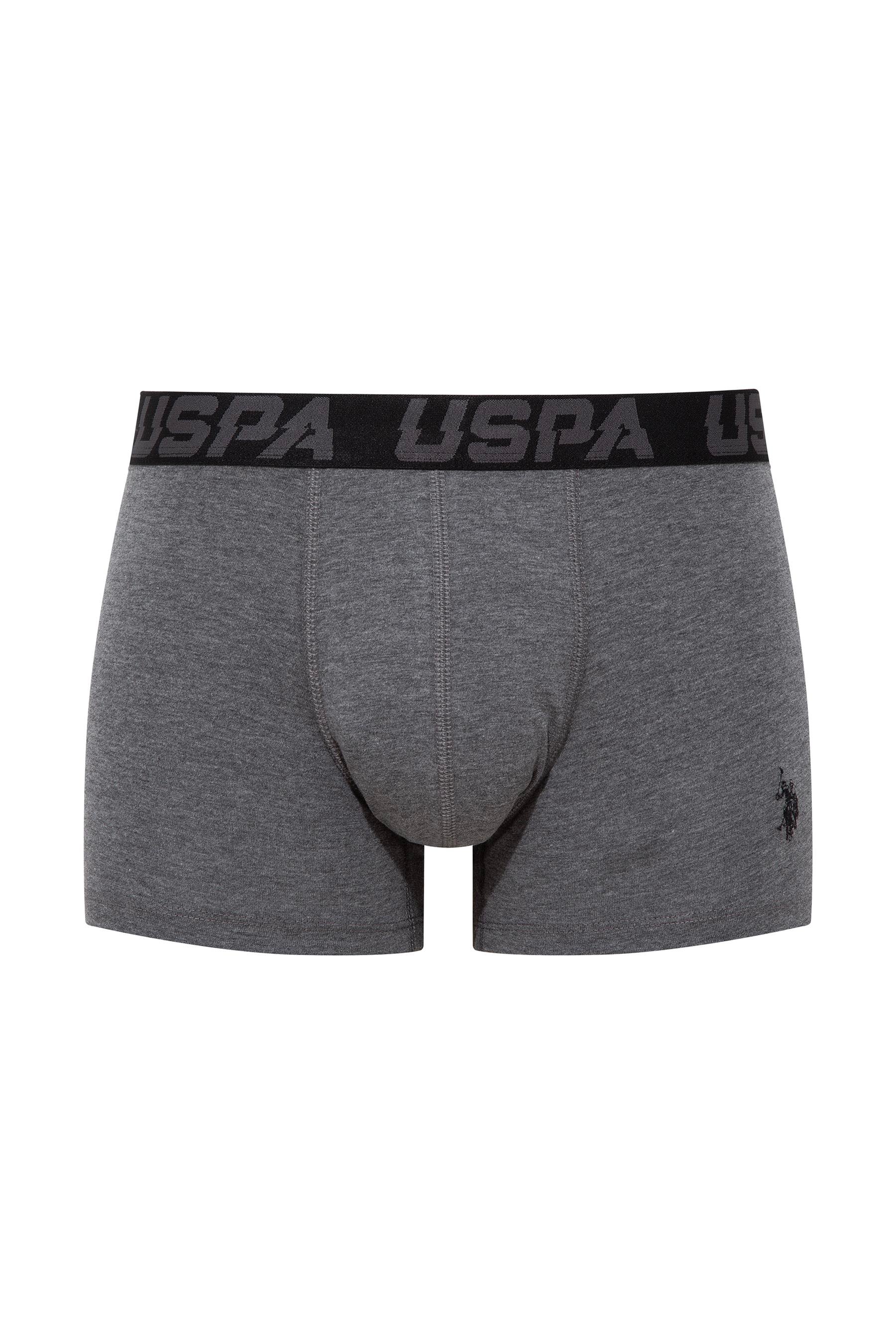 U.S. POLO ASSN. - Erkek Siyah - Antrasit -Baskılı 3 lü Boxer  - US.01.80496 556