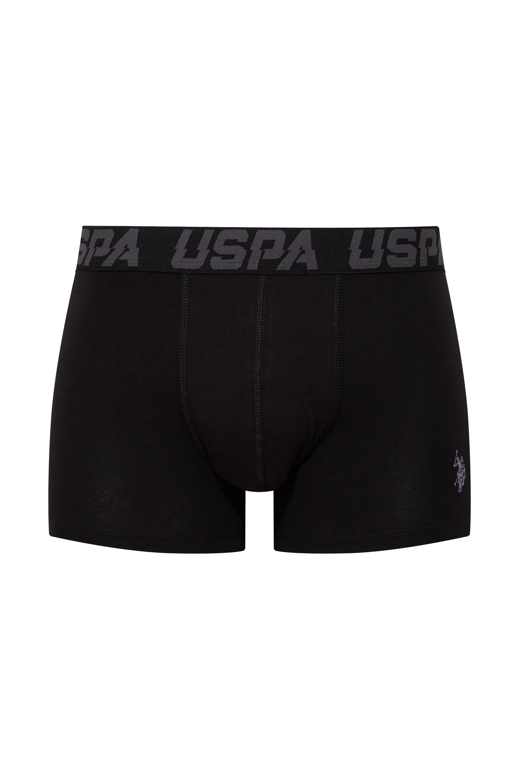U.S. POLO ASSN. - Erkek Siyah - Antrasit -Baskılı 3 lü Boxer  - US.01.80496 556