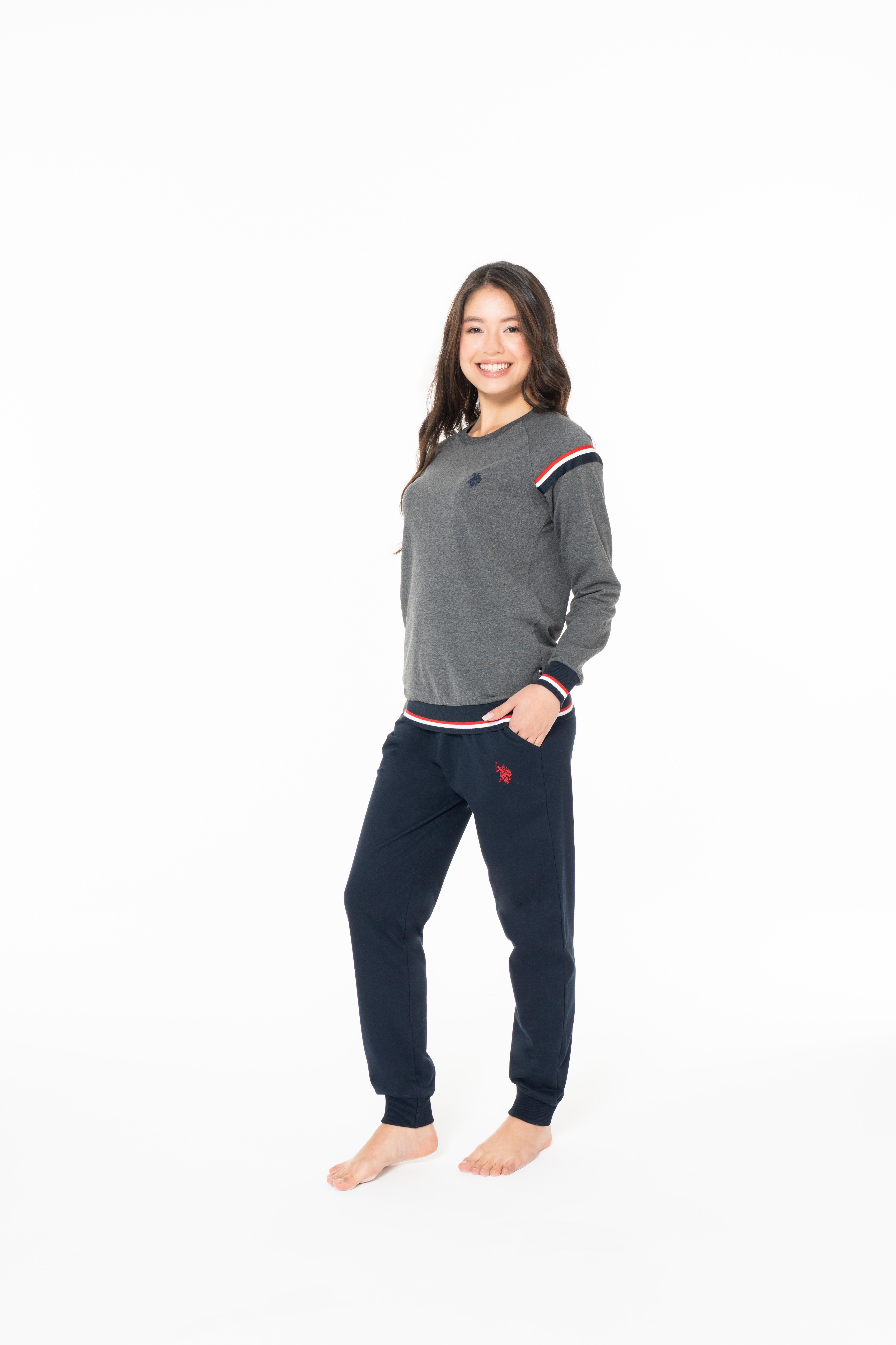 U.S. Polo Assn. Kadın Antrasit Melanj Ev Giyim  - US.01.20118.26K 101