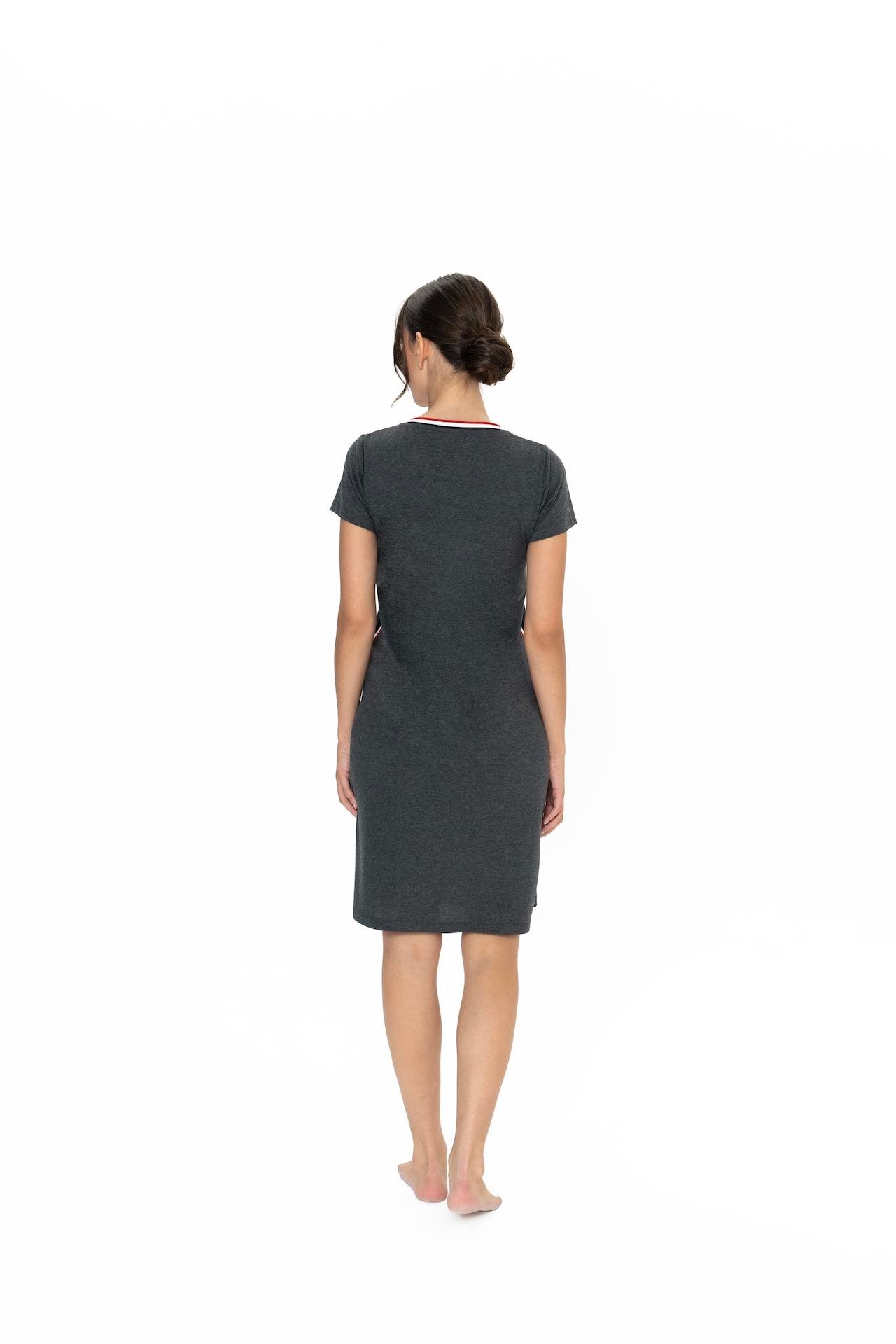 U.S. Polo Assn. Kadın Antrasit Melanj Gecelik  - US.01.20007.25Y 101