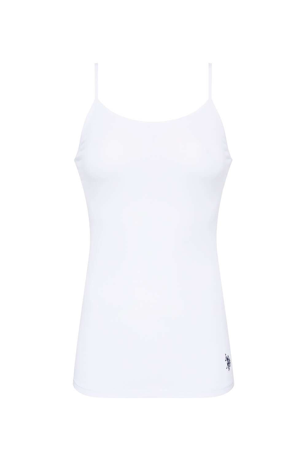 U.S. Polo Assn. Kadın Beyaz İp Askılı Atlet - US.B1.66000 120