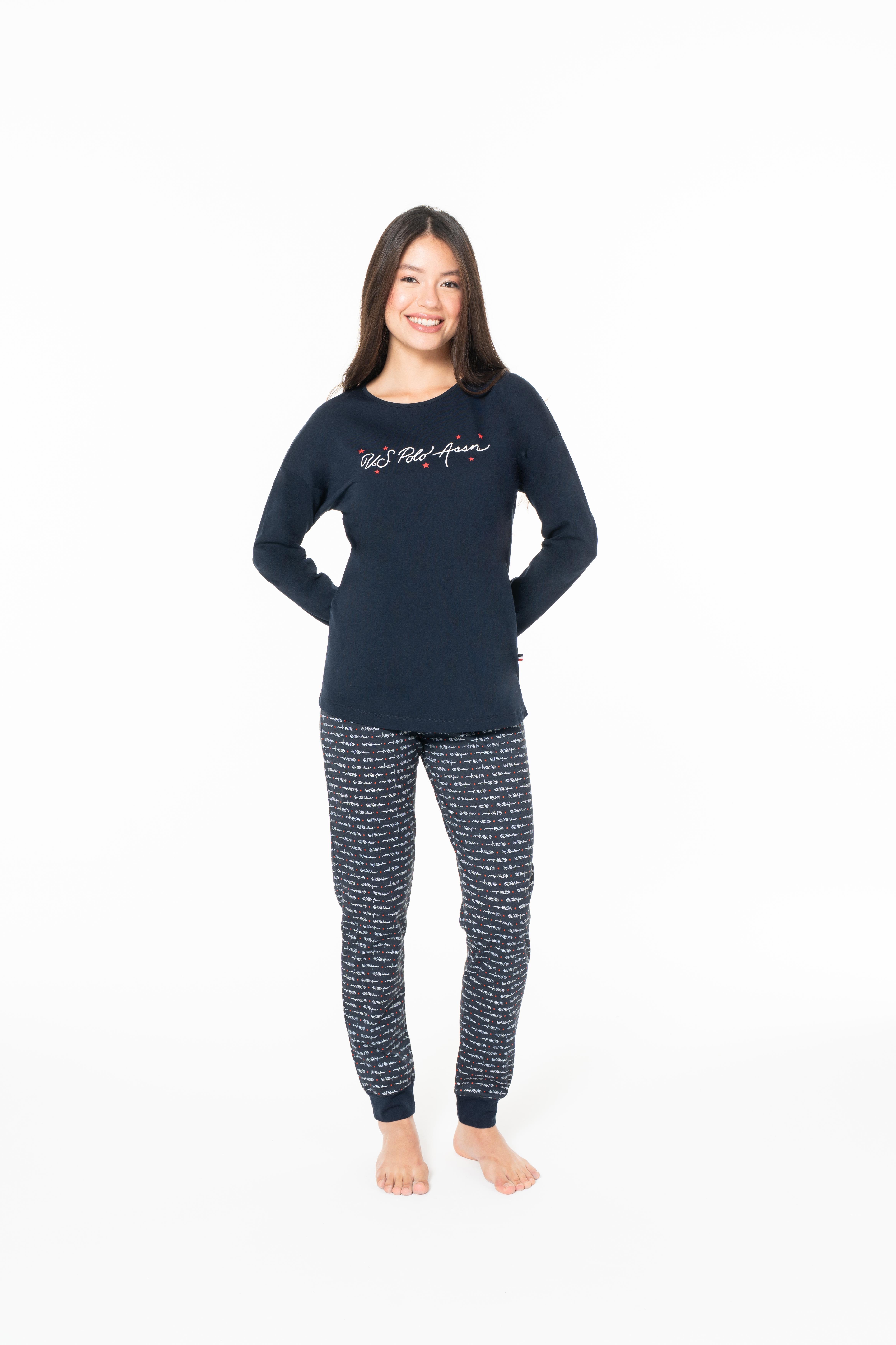 U.S. Polo Assn. Kadın Lacivert Pijama Takım  - US.01.20147.26K 240