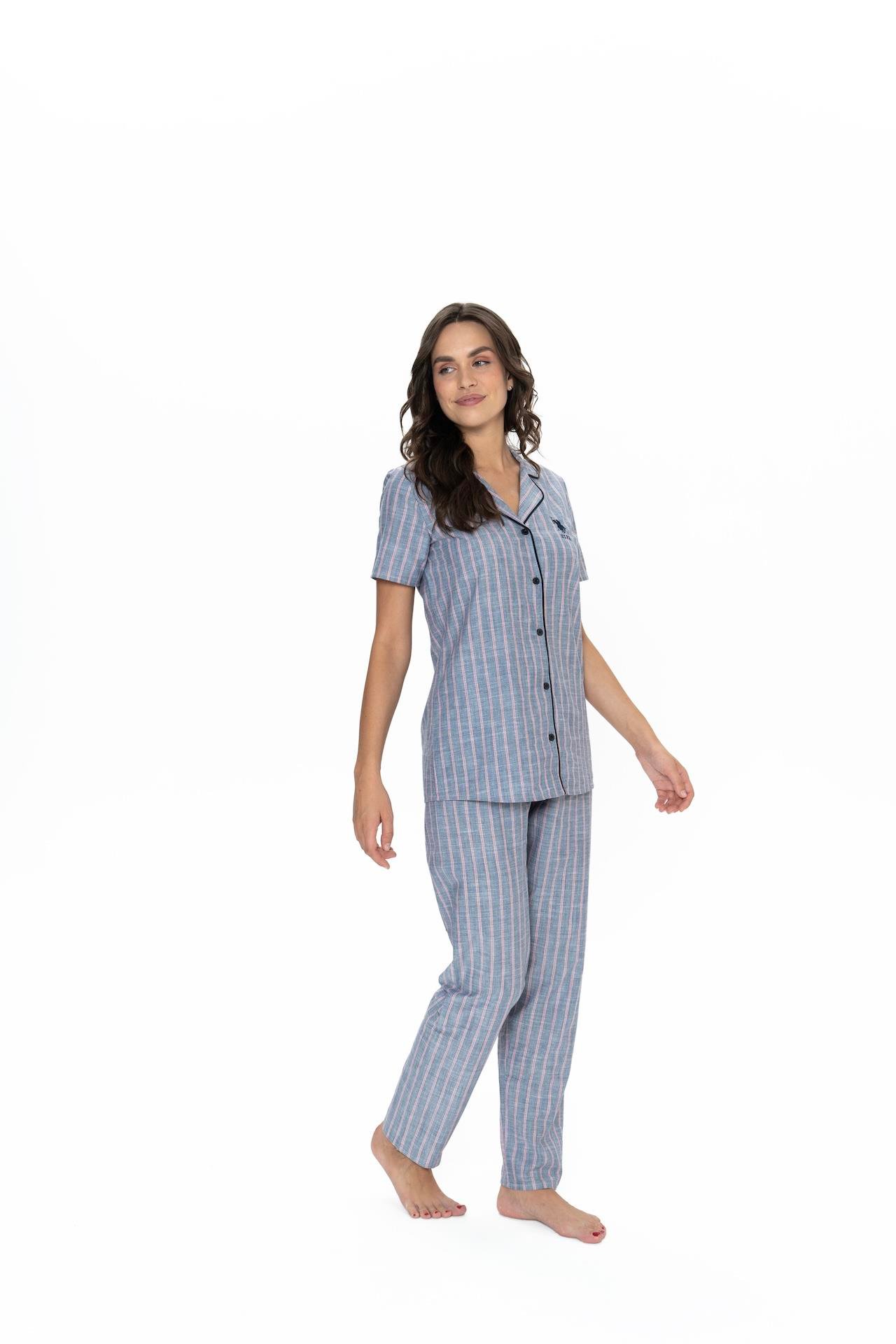 U.S. Polo Assn. Kadın Lacivert Pijama Takım  - US.01.20090.25Y 241