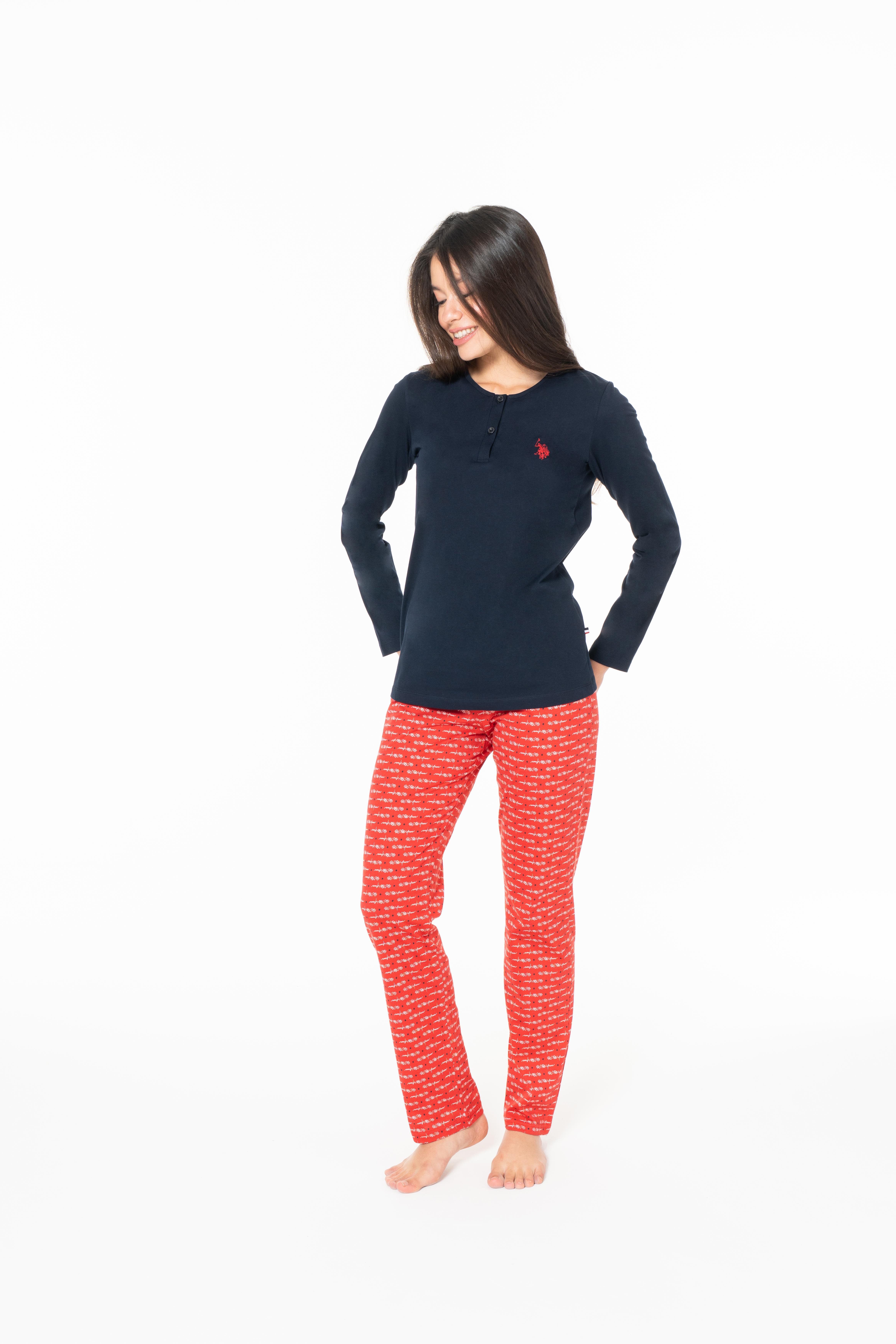 U.S. Polo Assn. Kadın Lacivert Pijama Takım  - US.01.20146.26K 240