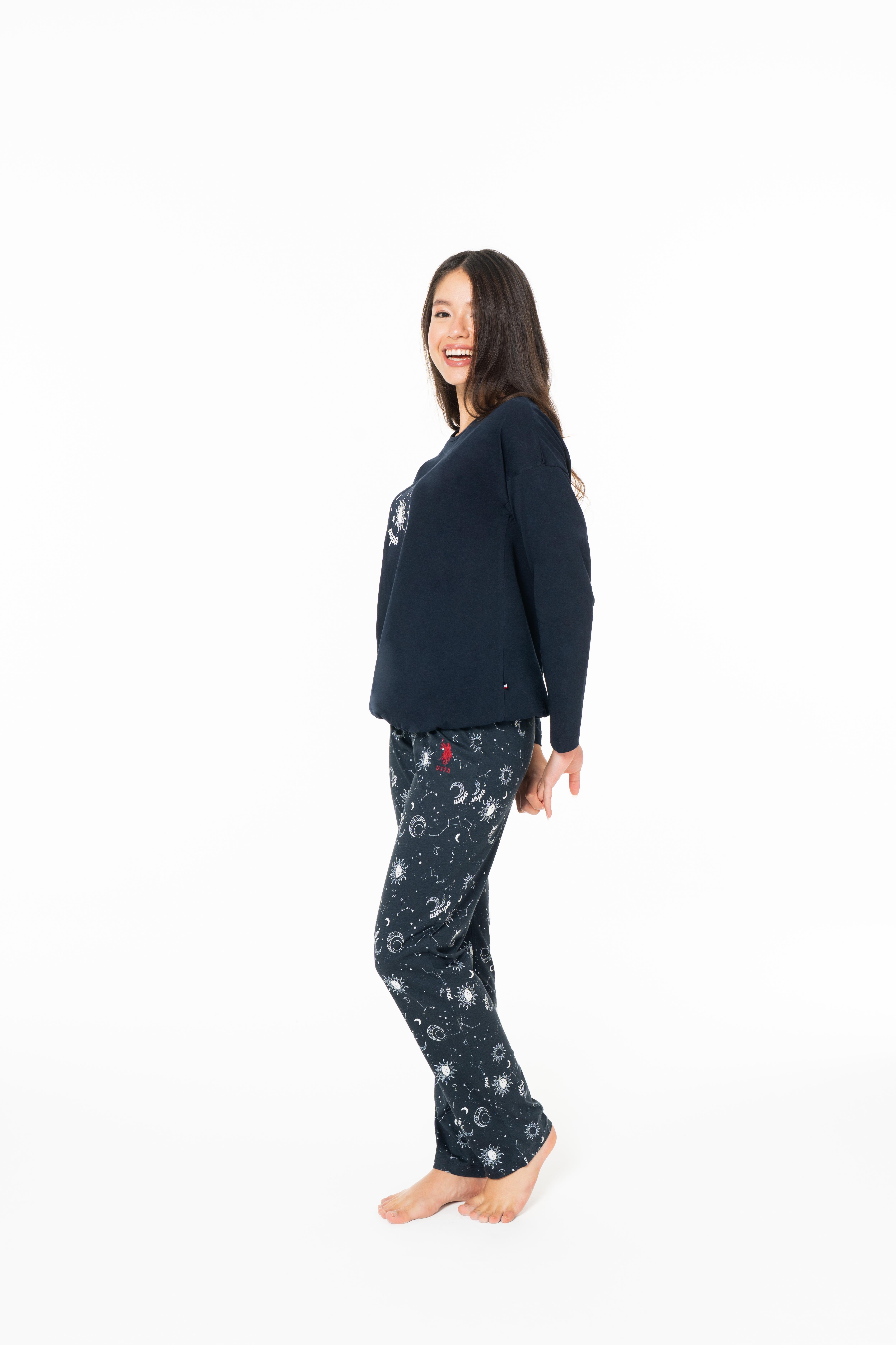 U.S. Polo Assn. Kadın Lacivert Pijama Takım  - US.01.20155.26K 240