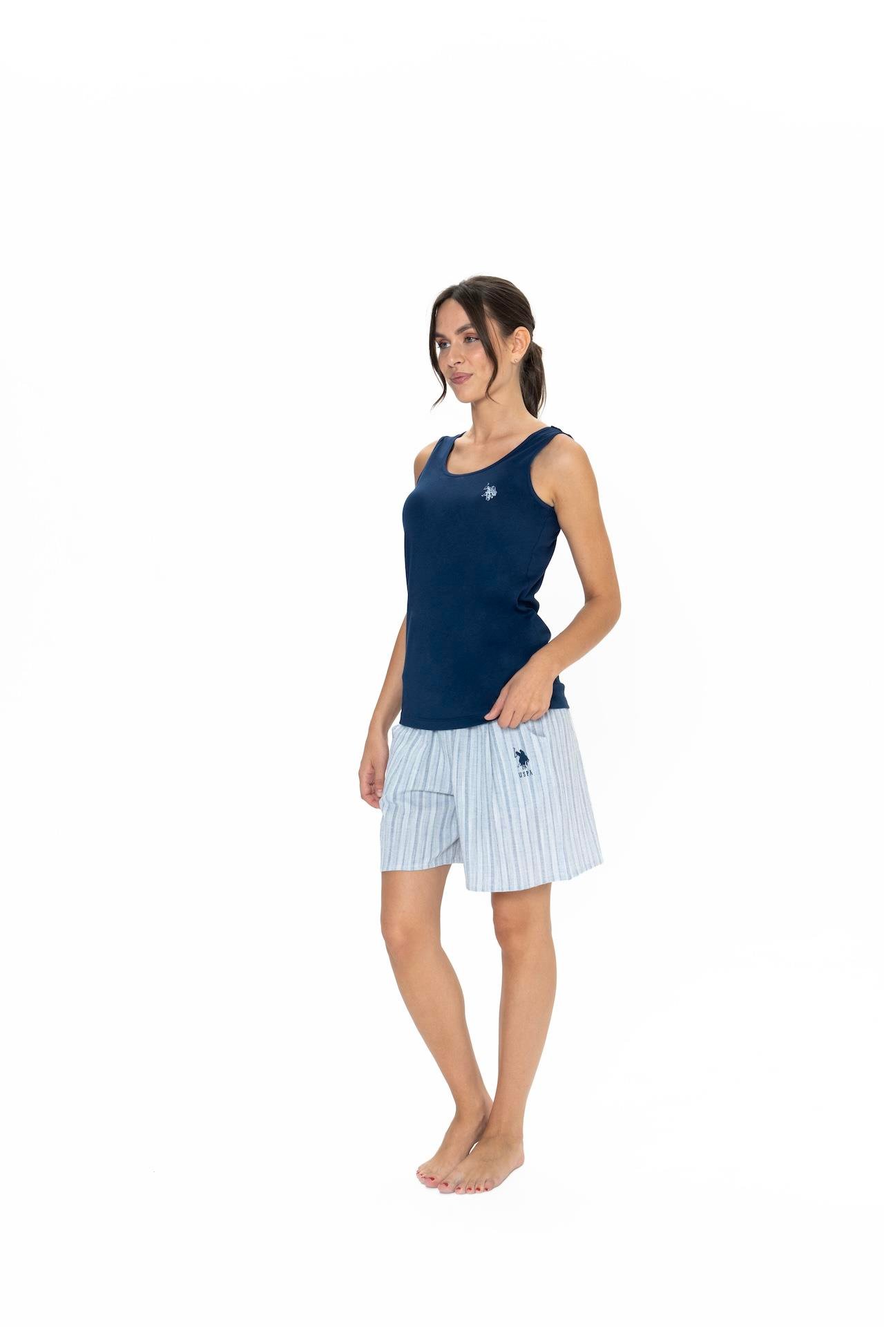 U.S. Polo Assn. Kadın Lacivert Şort Takım  - US.01.20021.25Y 240