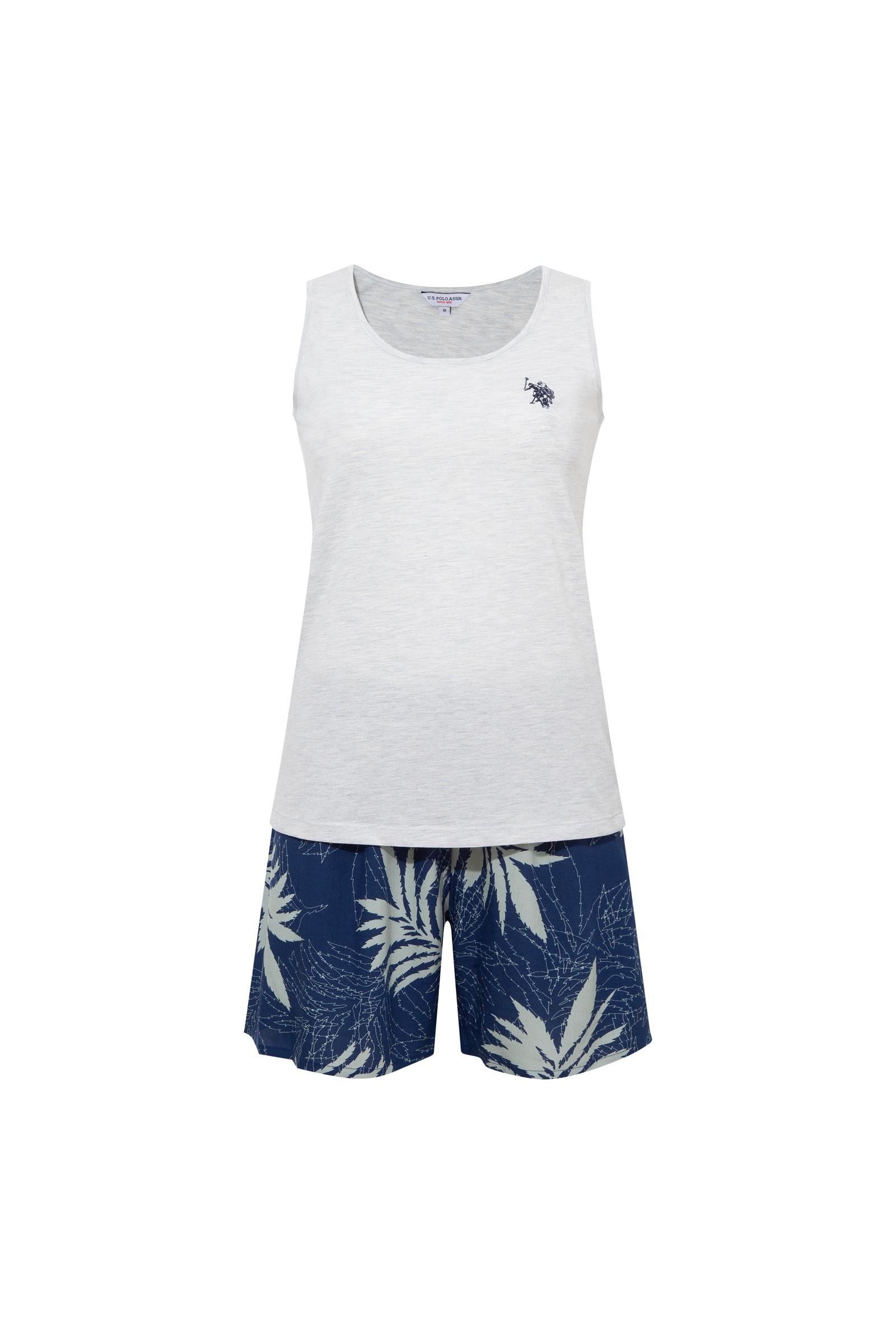 U.S. Polo Assn.  Kadın MAVİ MELANJ Şort Takım  - US.01.20115.INT 200