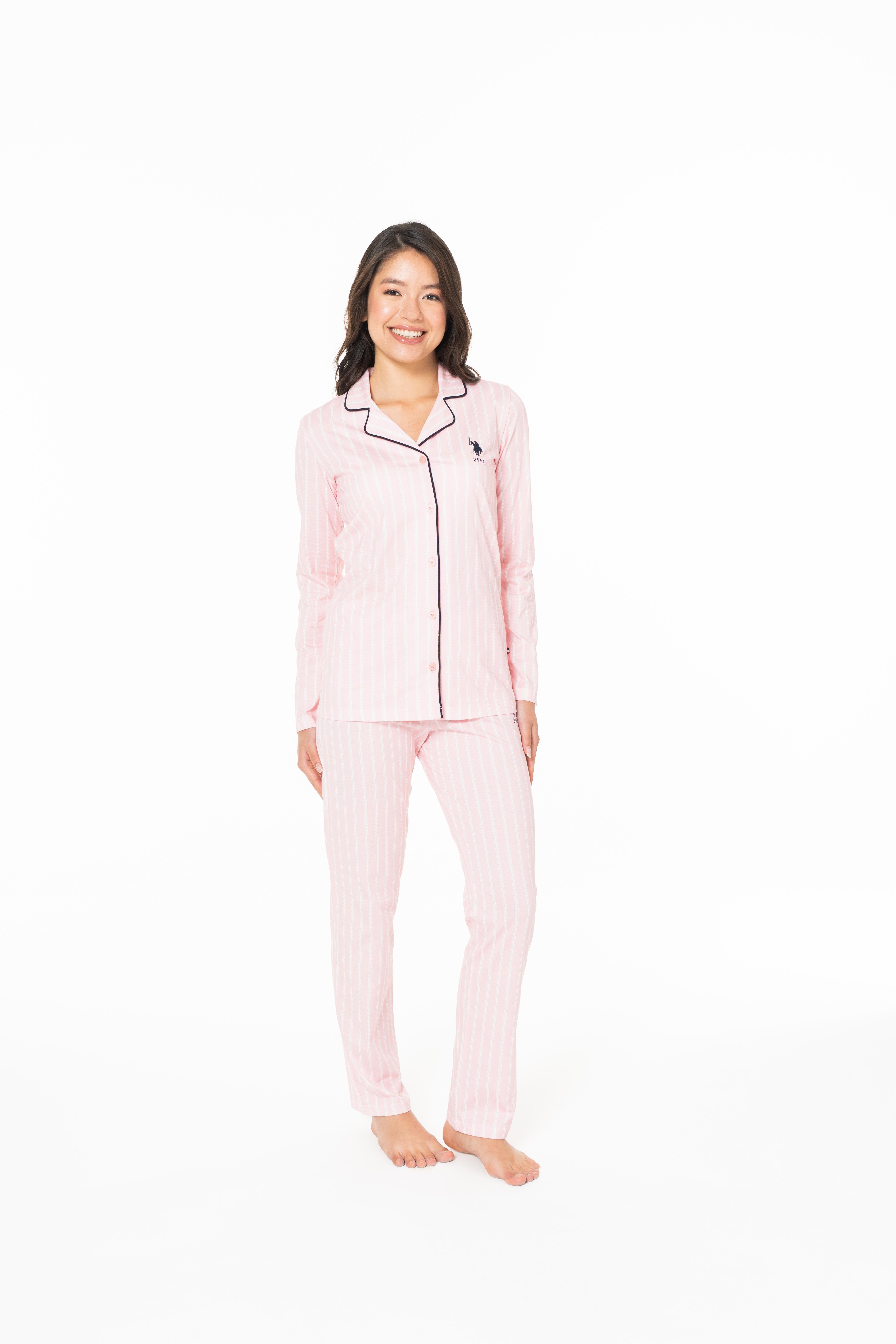 U.S. Polo Assn. Kadın Pembe Pijama Takım  - US.01.20138.26K 300