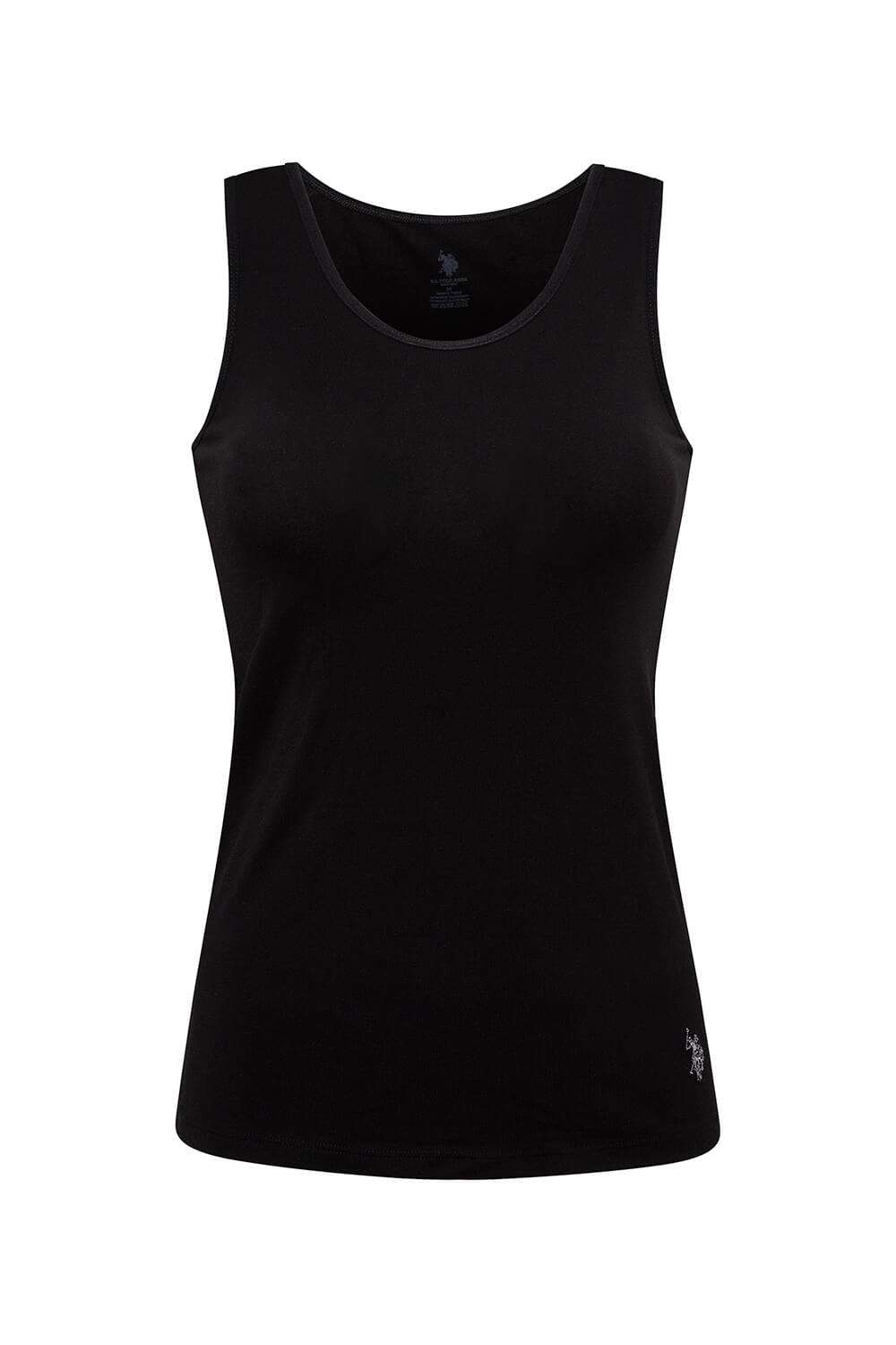 U.S. Polo Assn. Kadın Siyah Kalın Askılı Atlet - US.B1.66005 140