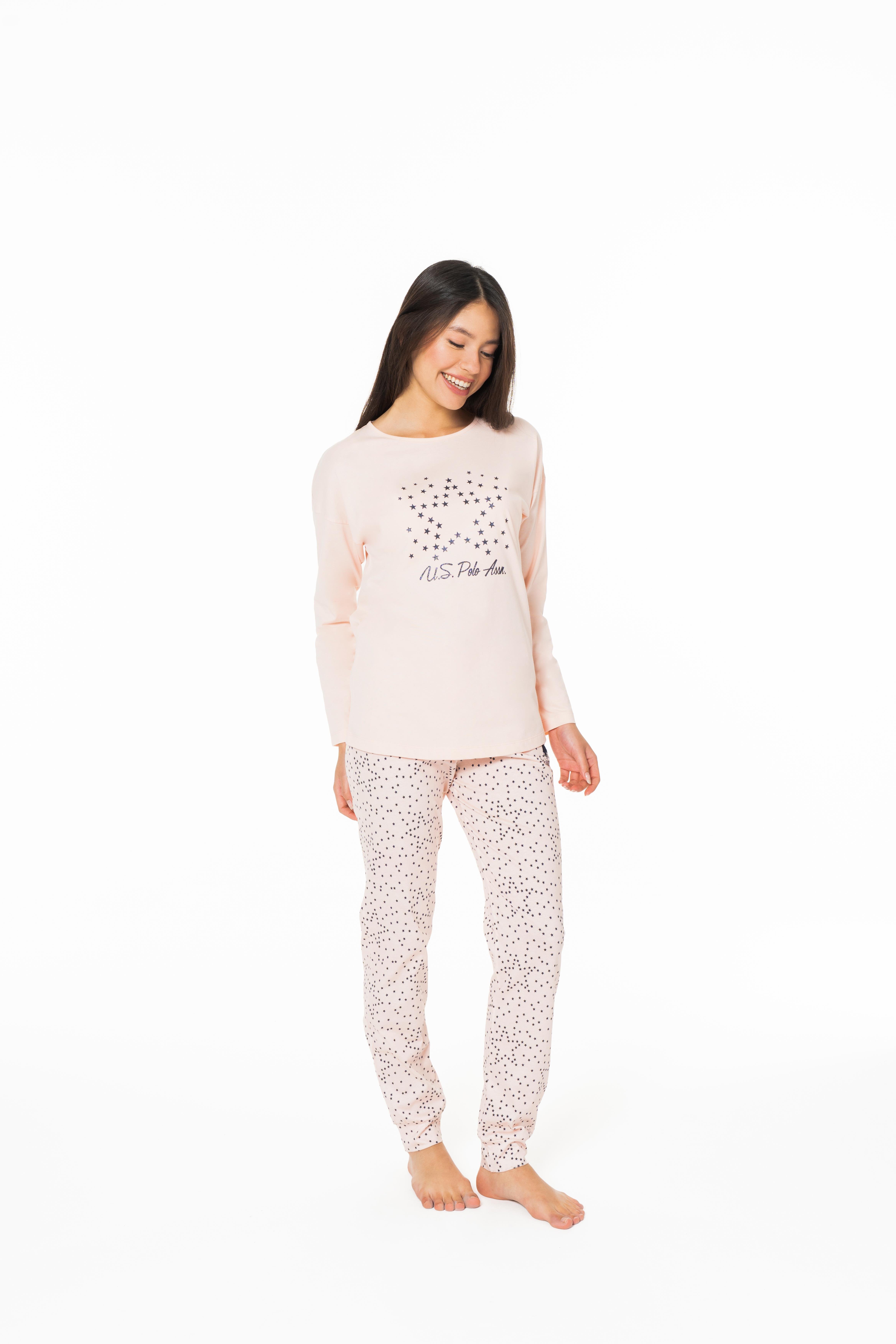 U.S. Polo Assn. Kadın Somon Pijama Takım  - US.01.20163.26K 303