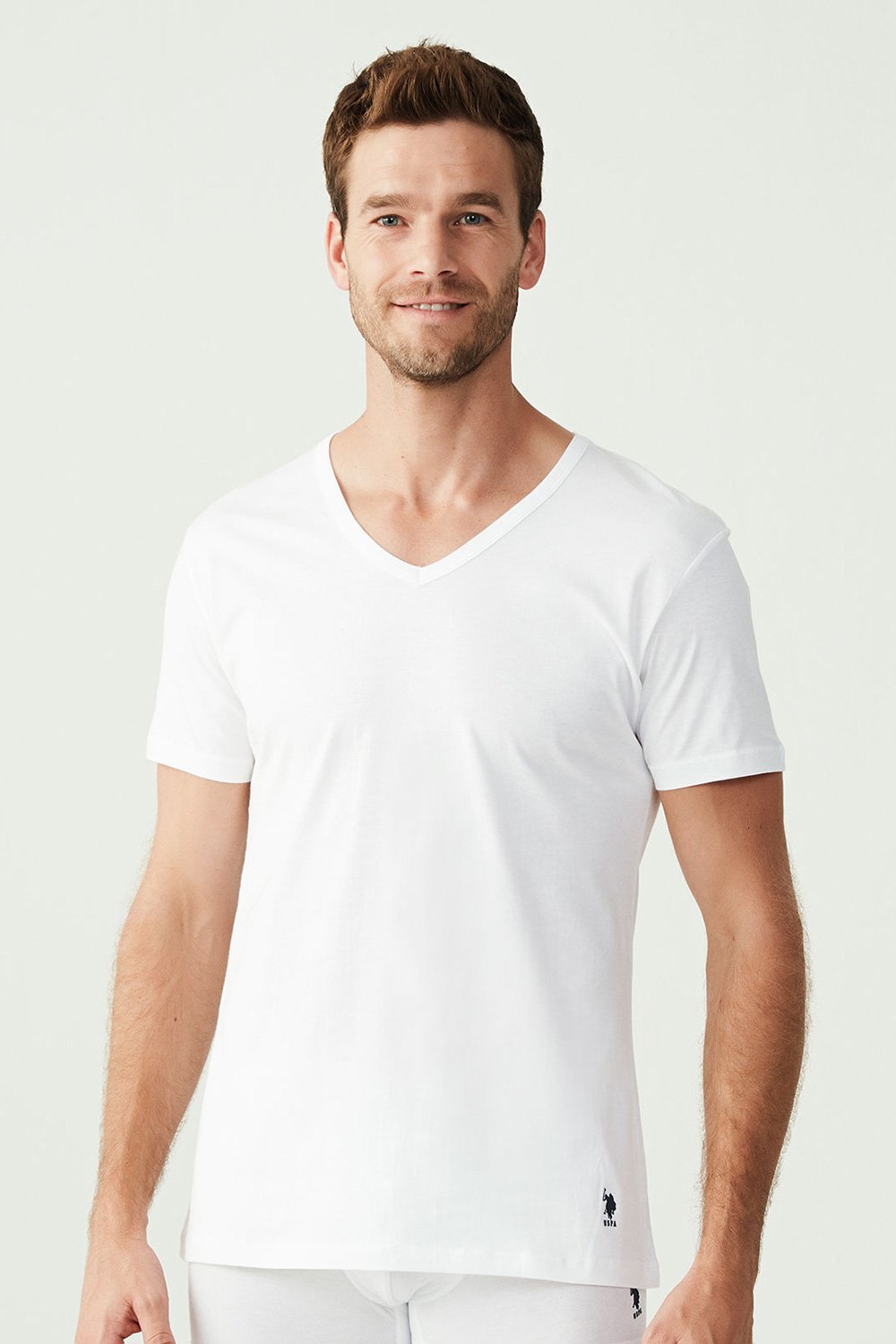 USPA Erkek Beyaz 2 Lİ T-shirt - US.01.80199 120
