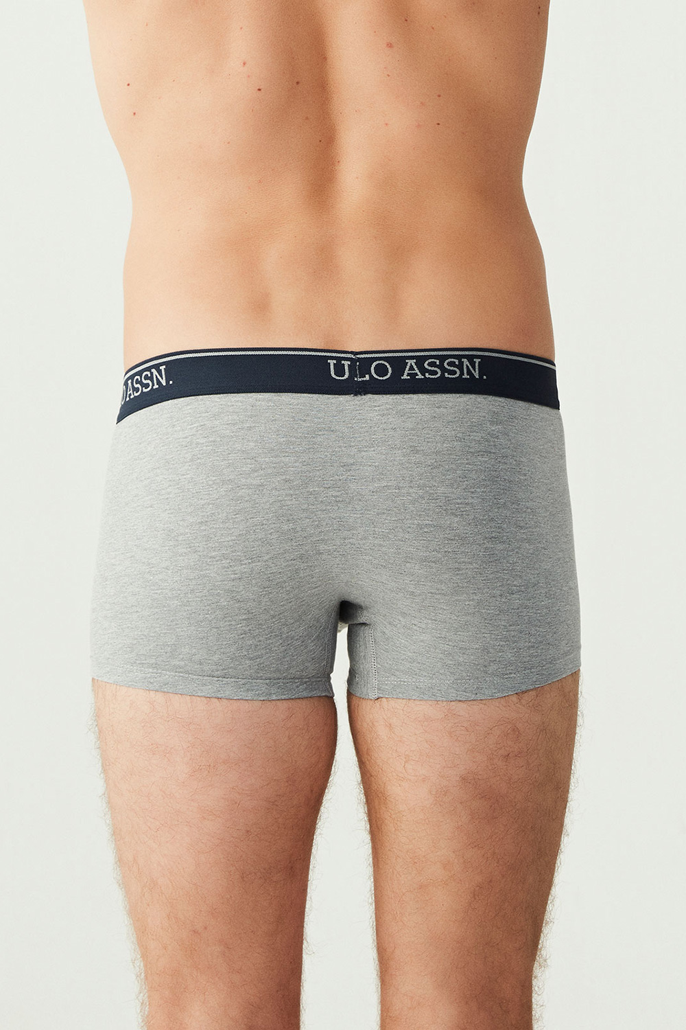 USPA Erkek Lacivert - Gri Melanj - İndigo  3 LÜ Boxer - US.01.80263 439