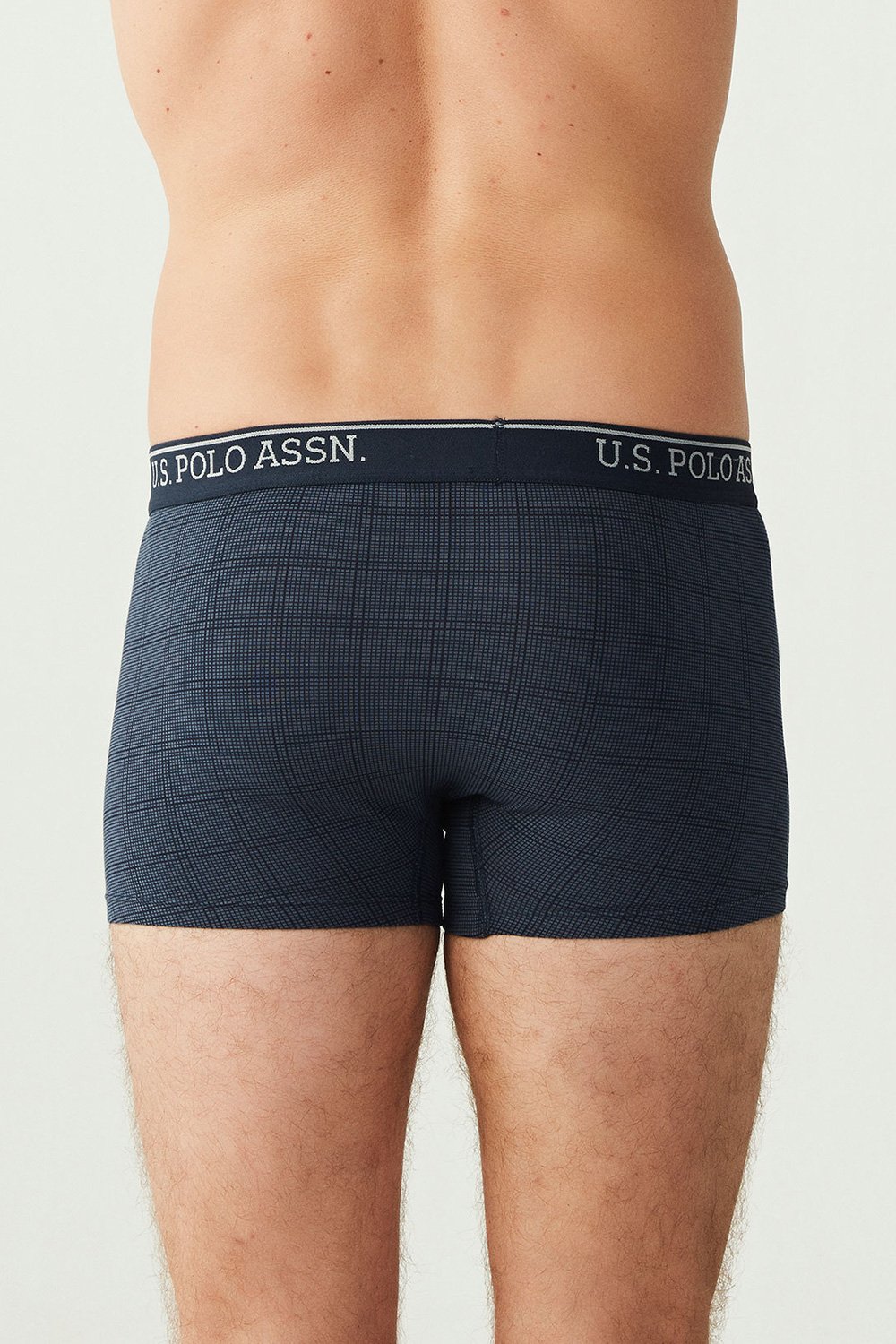 USPA Erkek Lacivert - Gri Melanj - İndigo  3 LÜ Boxer - US.01.80263 439