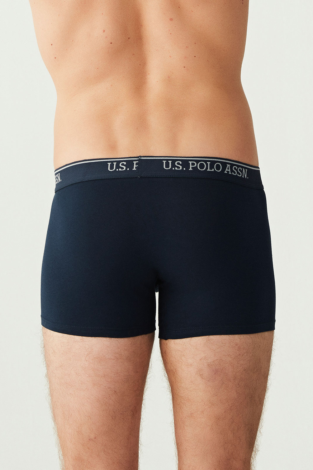 USPA Erkek Lacivert - Gri Melanj - İndigo  3 LÜ Boxer - US.01.80263 439
