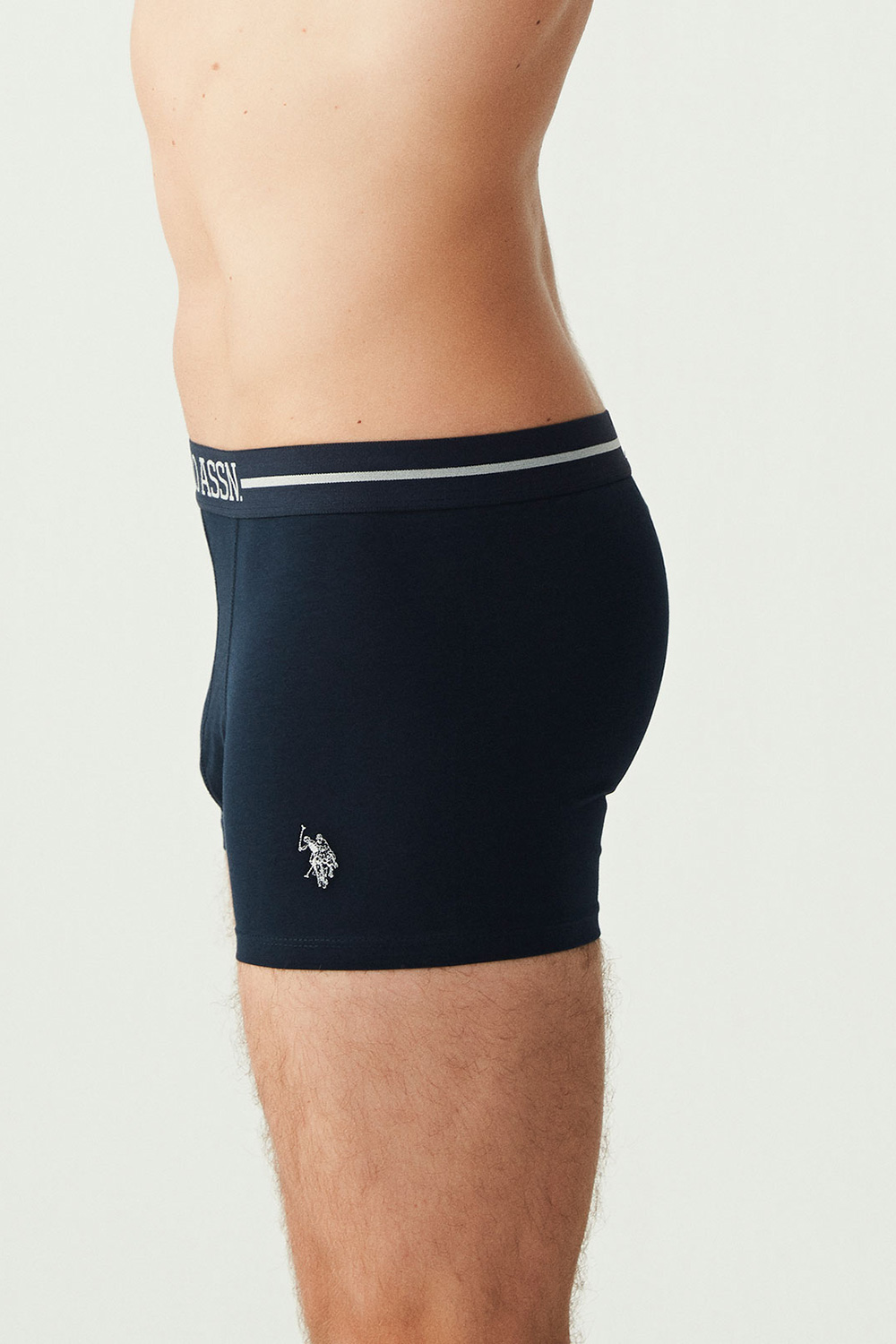 USPA Erkek Lacivert - Lacivert Melanj  3 LÜ Boxer - US.01.80306 446