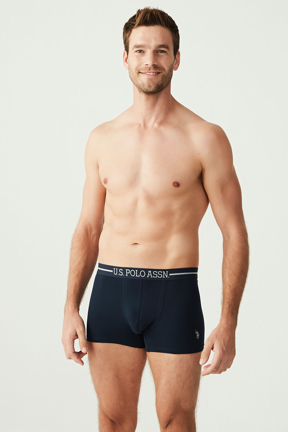 USPA Erkek Lacivert - Lacivert Melanj  3 LÜ Boxer - US.01.80306 446