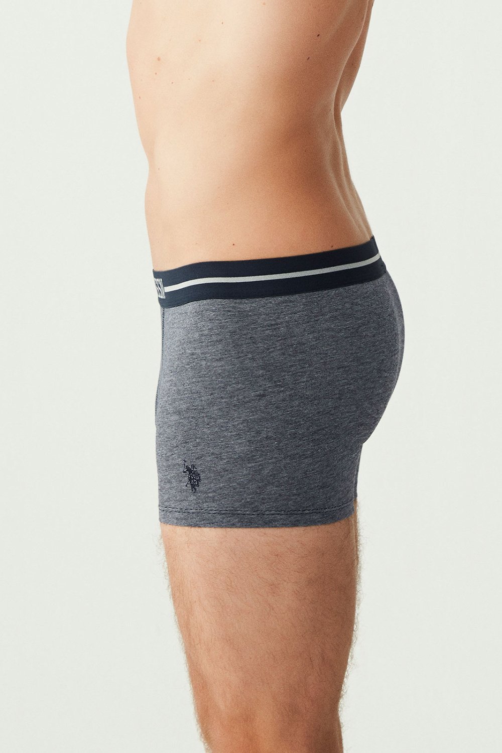 USPA Erkek Lacivert - Lacivert Melanj  3 LÜ Boxer - US.01.80306 446