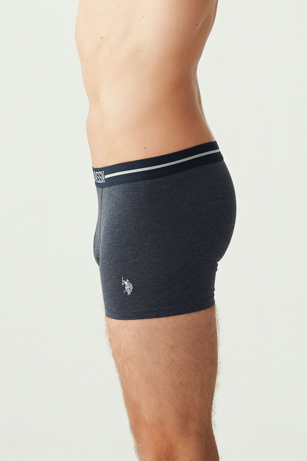 USPA Erkek Lacivert - Lacivert Melanj  3 LÜ Boxer - US.01.80306 446