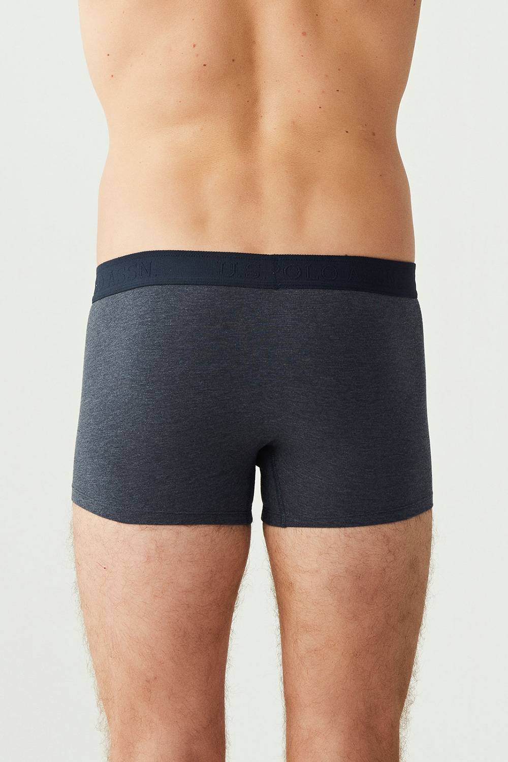 USPA Erkek Lacivert - Saks - Lacivert Melanj 3 LÜ Boxer - US.01.80307 453