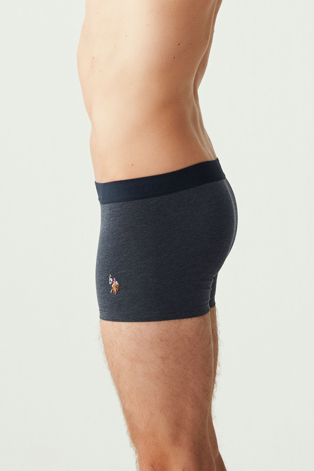 USPA Erkek Lacivert - Saks - Lacivert Melanj 3 LÜ Boxer - US.01.80307 453