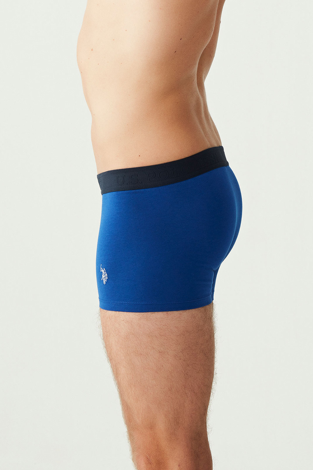 USPA Erkek Lacivert - Saks - Lacivert Melanj 3 LÜ Boxer - US.01.80307 453