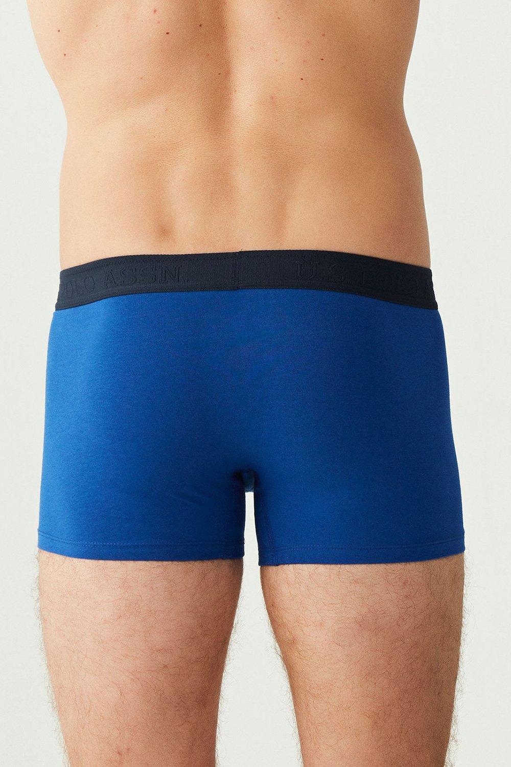 USPA Erkek Lacivert - Saks - Lacivert Melanj 3 LÜ Boxer - US.01.80307 453