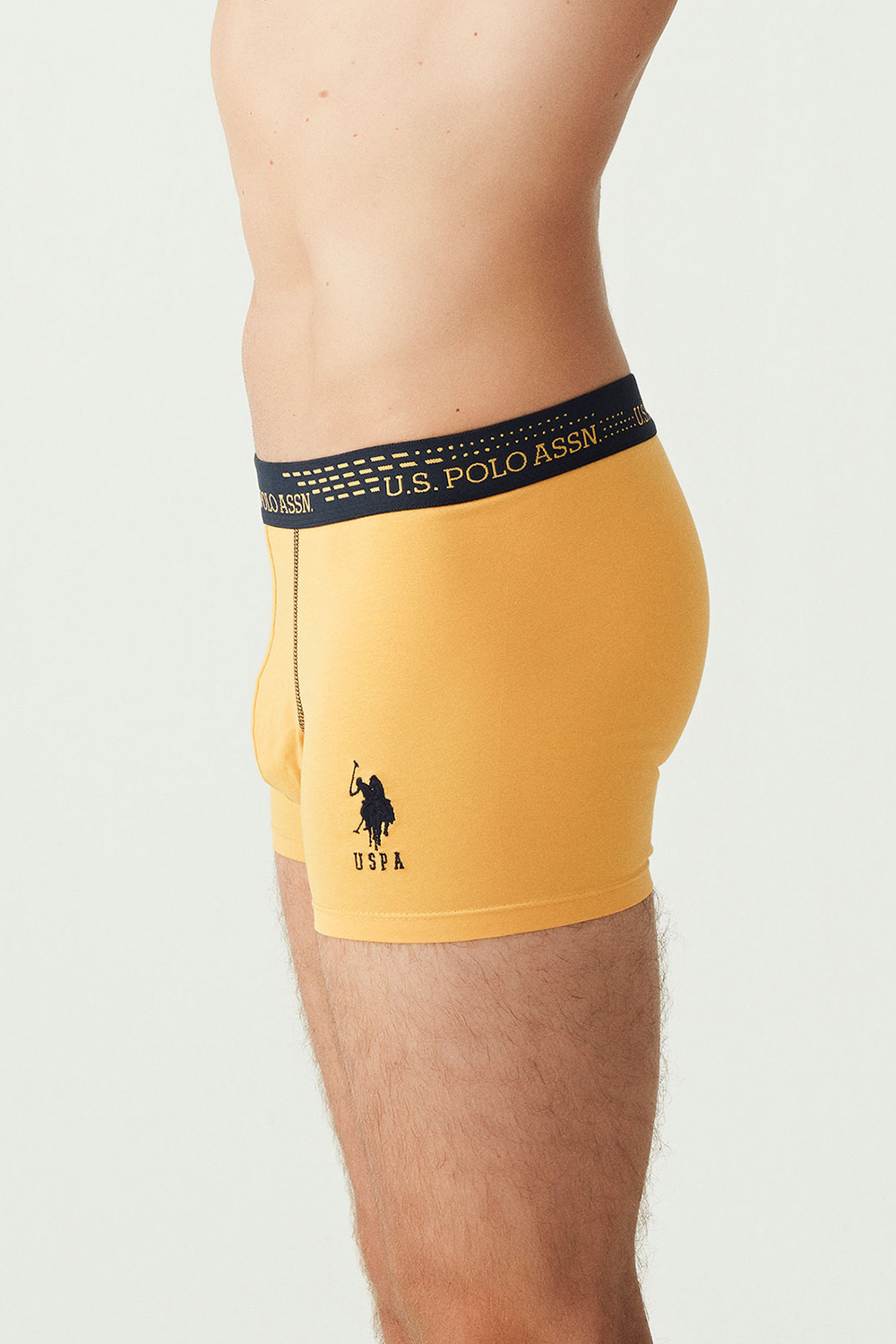 USPA Erkek Saks - Lacivert - Sarı 3 LÜ Boxer - US.01.80178 484