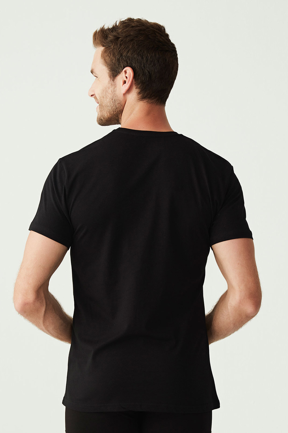 USPA Erkek Siyah 2 Lİ Yuvarlak Yaka Atlet - US.01.80197 140