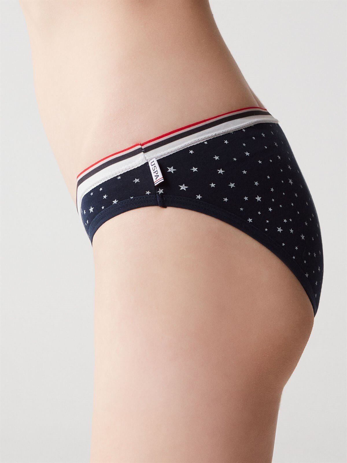 USPA Kadın Kırmızı - Lacivert 3 LÜ Slip - US.01.66237 430