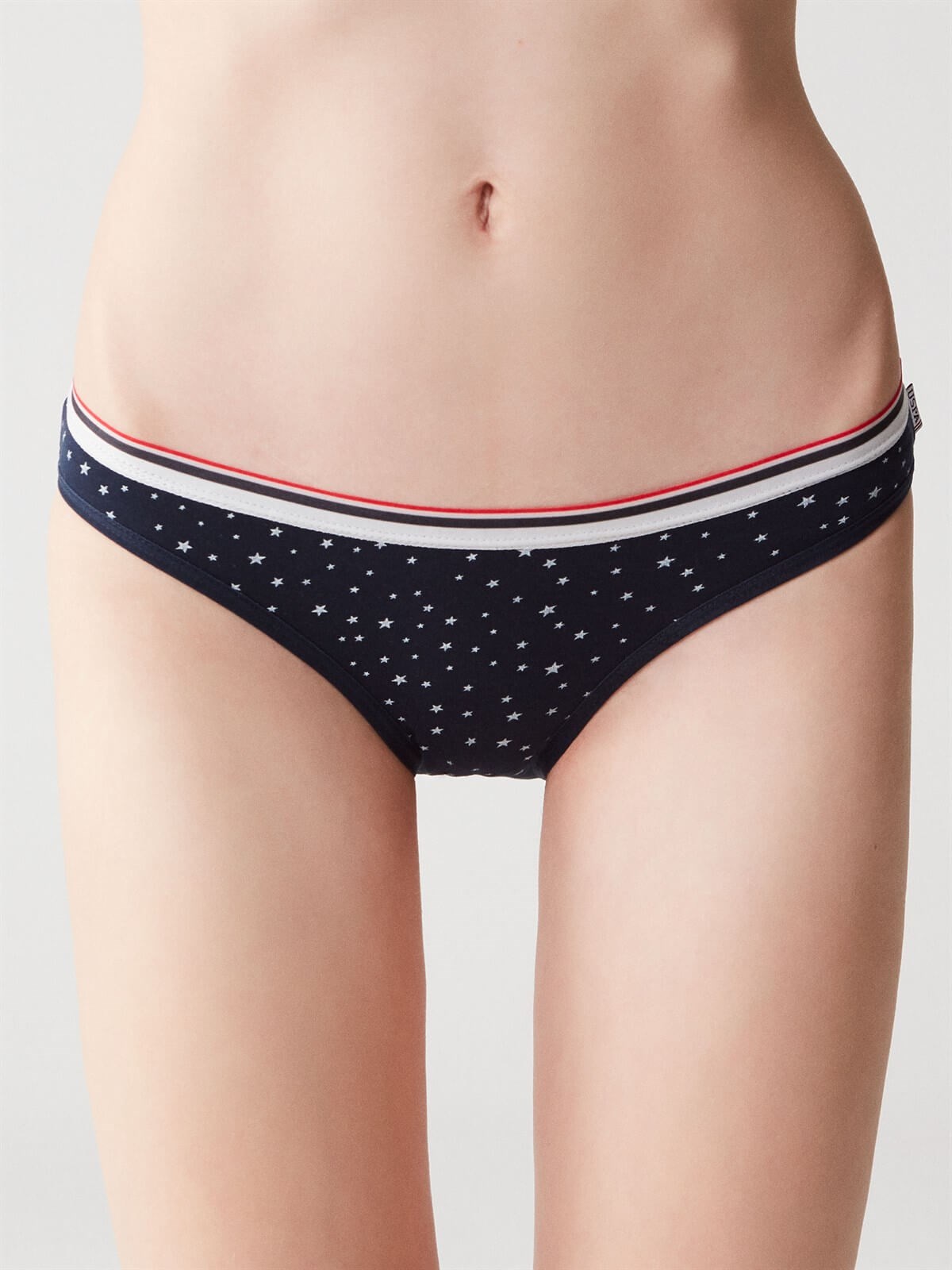 USPA Kadın Kırmızı - Lacivert 3 LÜ Slip - US.01.66237 430