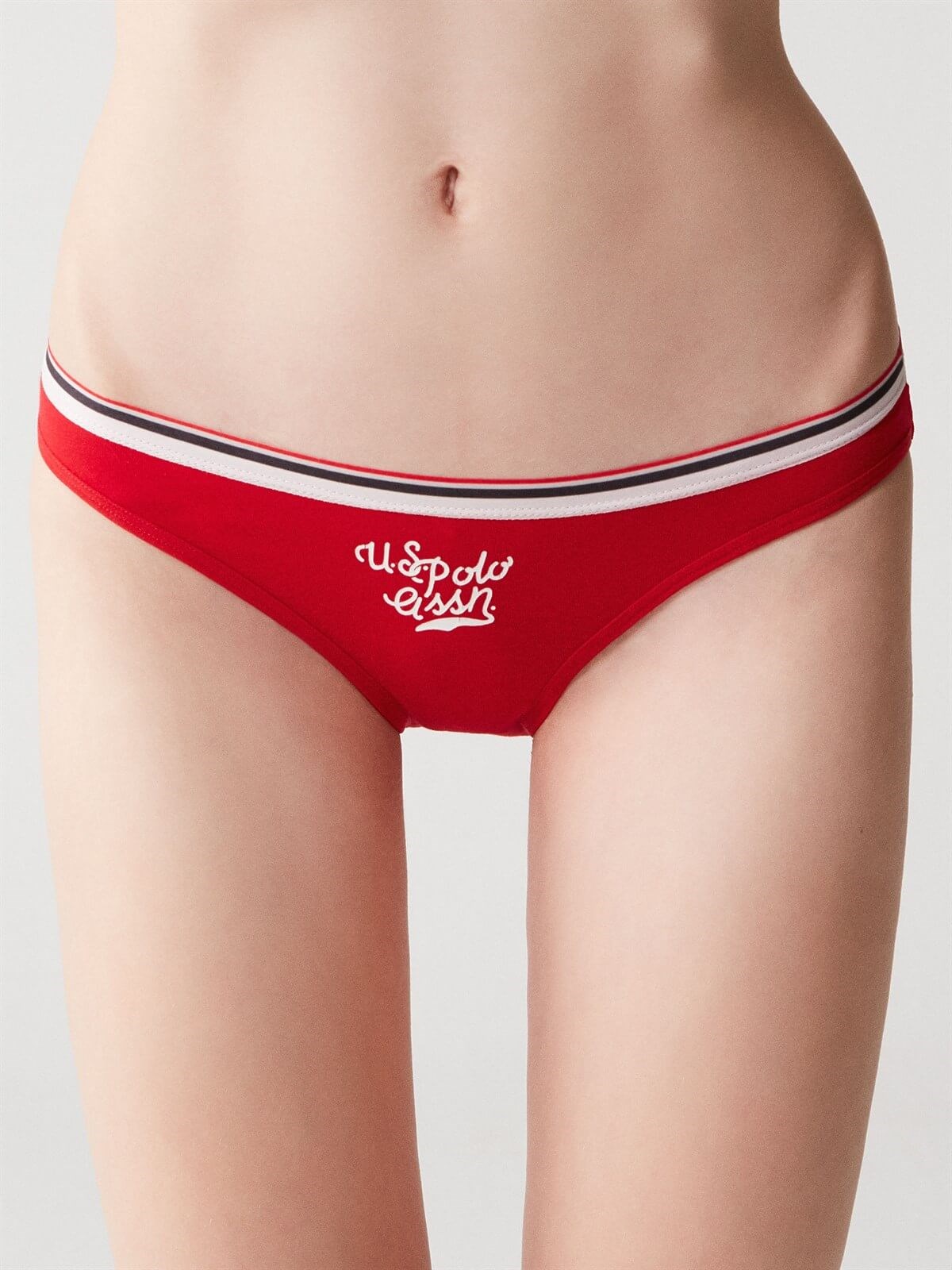 USPA Kadın Kırmızı - Lacivert 3 LÜ Slip - US.01.66237 430